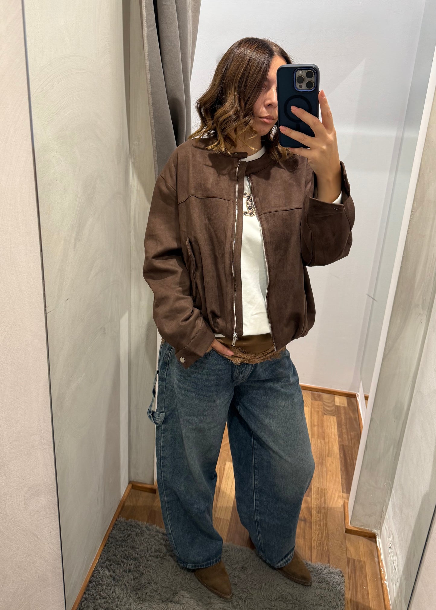 Bomber Suede Moro - MARYGIÒ