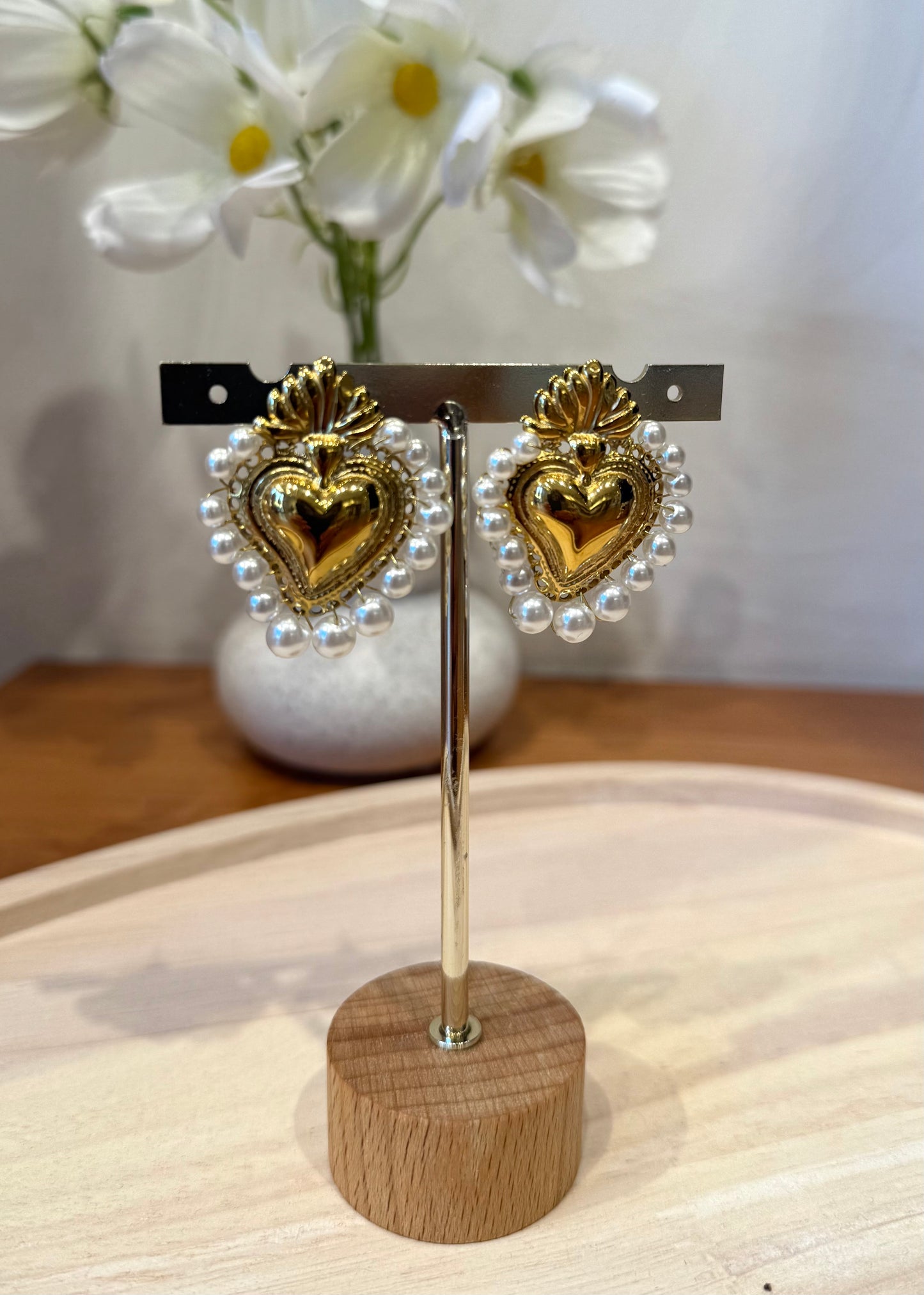ORECCHINI CUORE SACRO ORO - MARYGIÒ