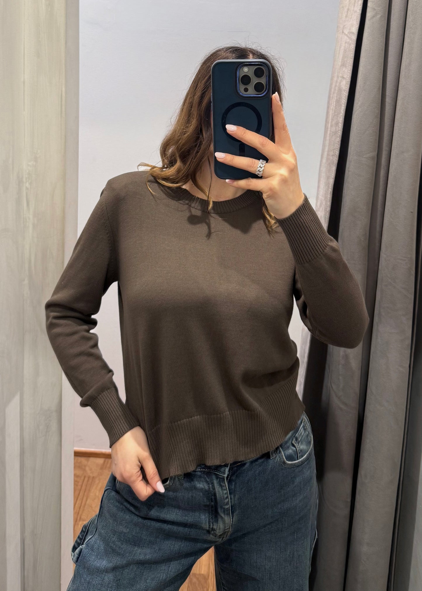 Maglia Girocollo Spalline Rosa - SUSY MIX (Copia) - MARYGIÒ
