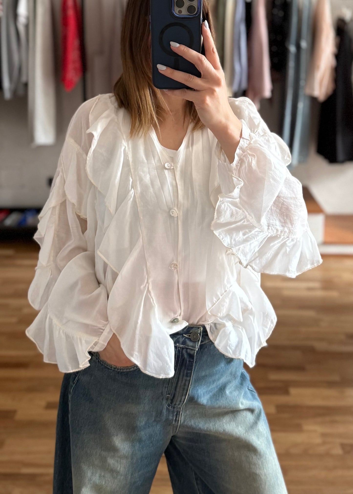 CAMICIA CON VOLANT (più colori) - SUSY MIX - MARYGIÒ