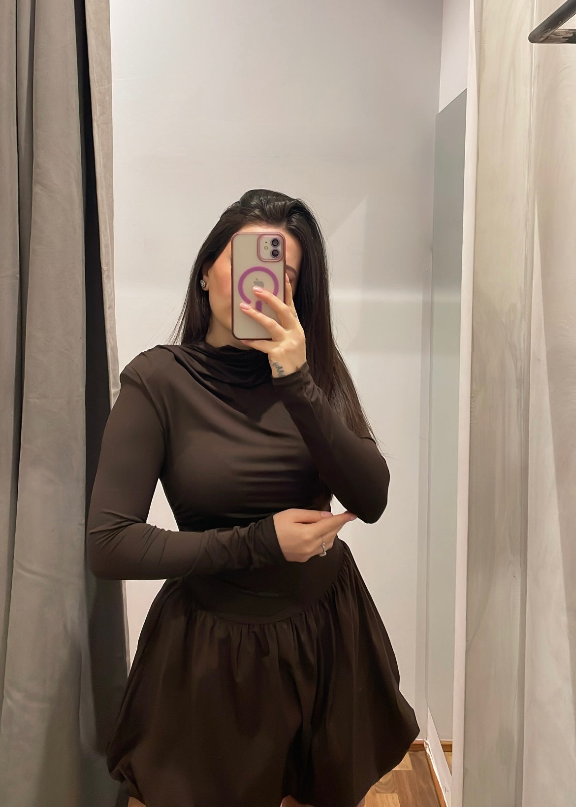 Abito Balloon Marrone