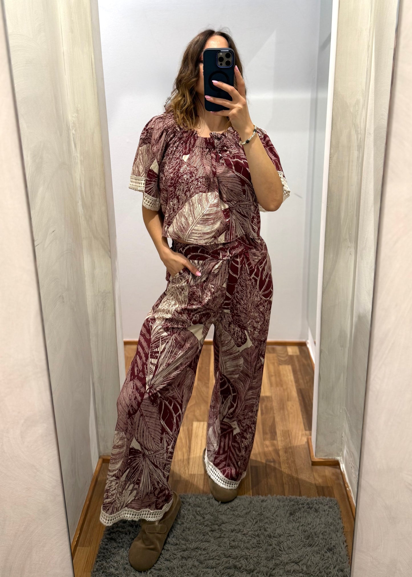 COMPLETO TOP E PANTALONE FANTASIA BATIK - SUSY MIX - MARYGIÒ