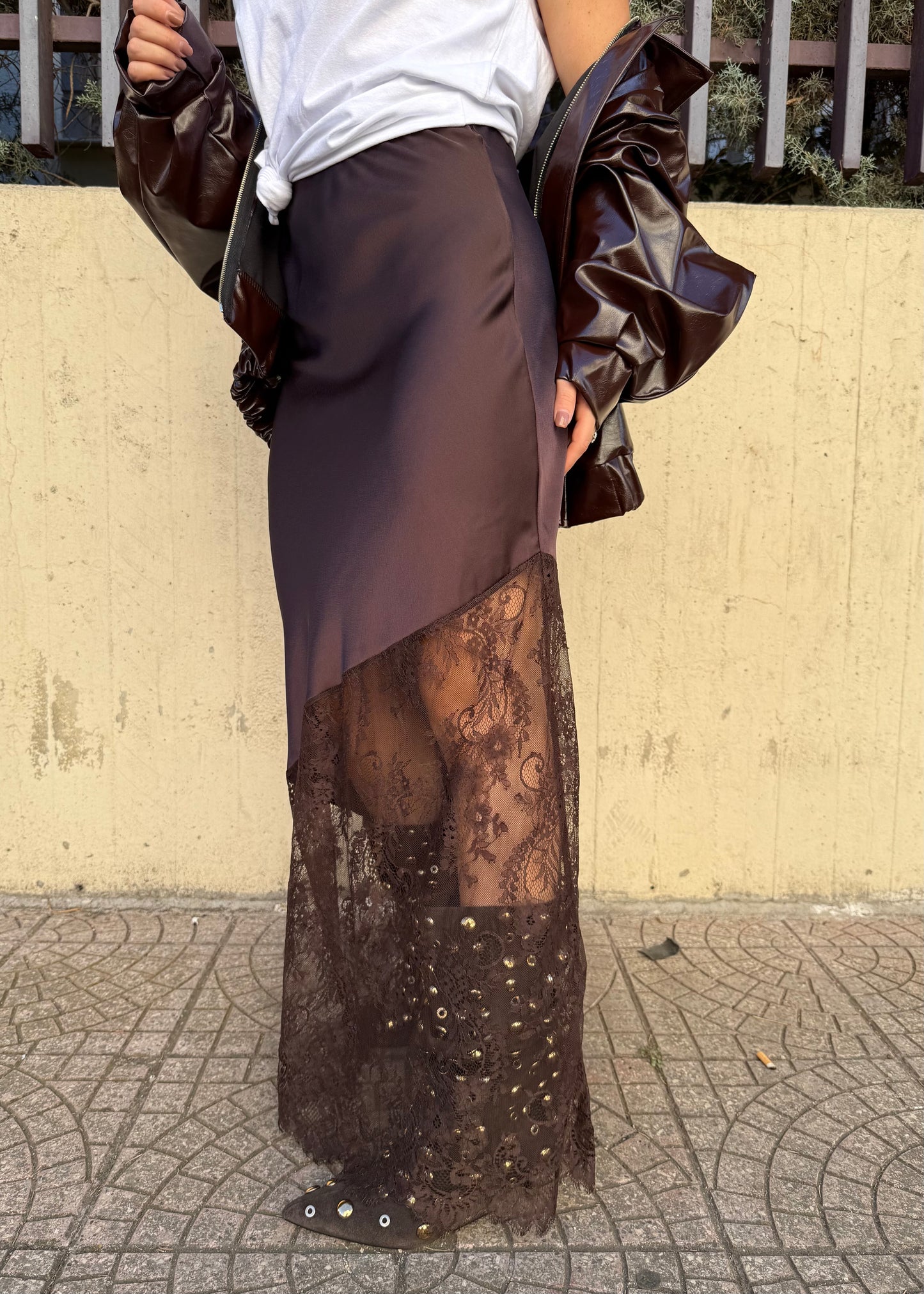 Gonna Satin Pizzo | più colori - MARYGIÒ
