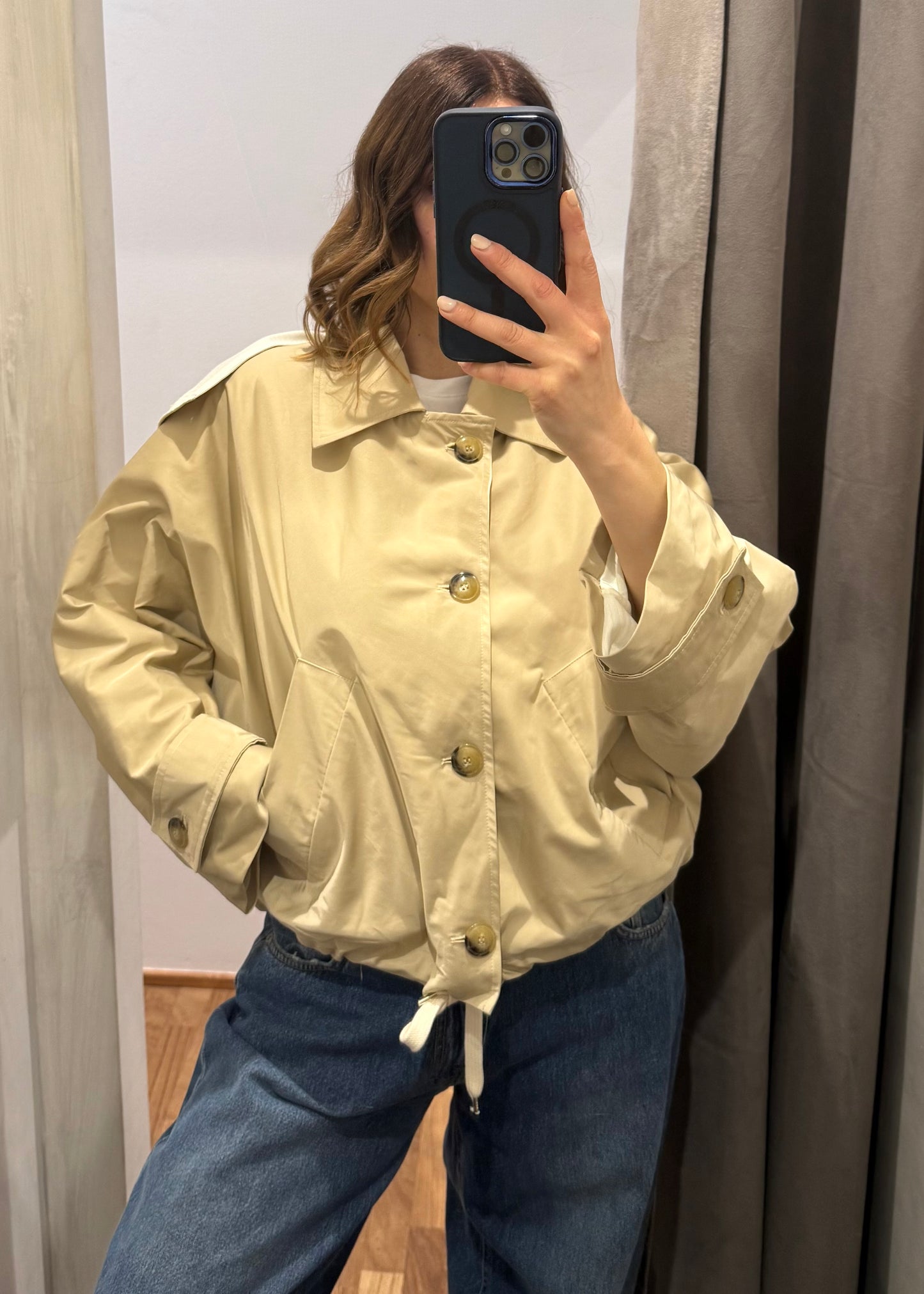 TRENCH BOMBER BEIGE - TENSIONE IN - MARYGIÒ