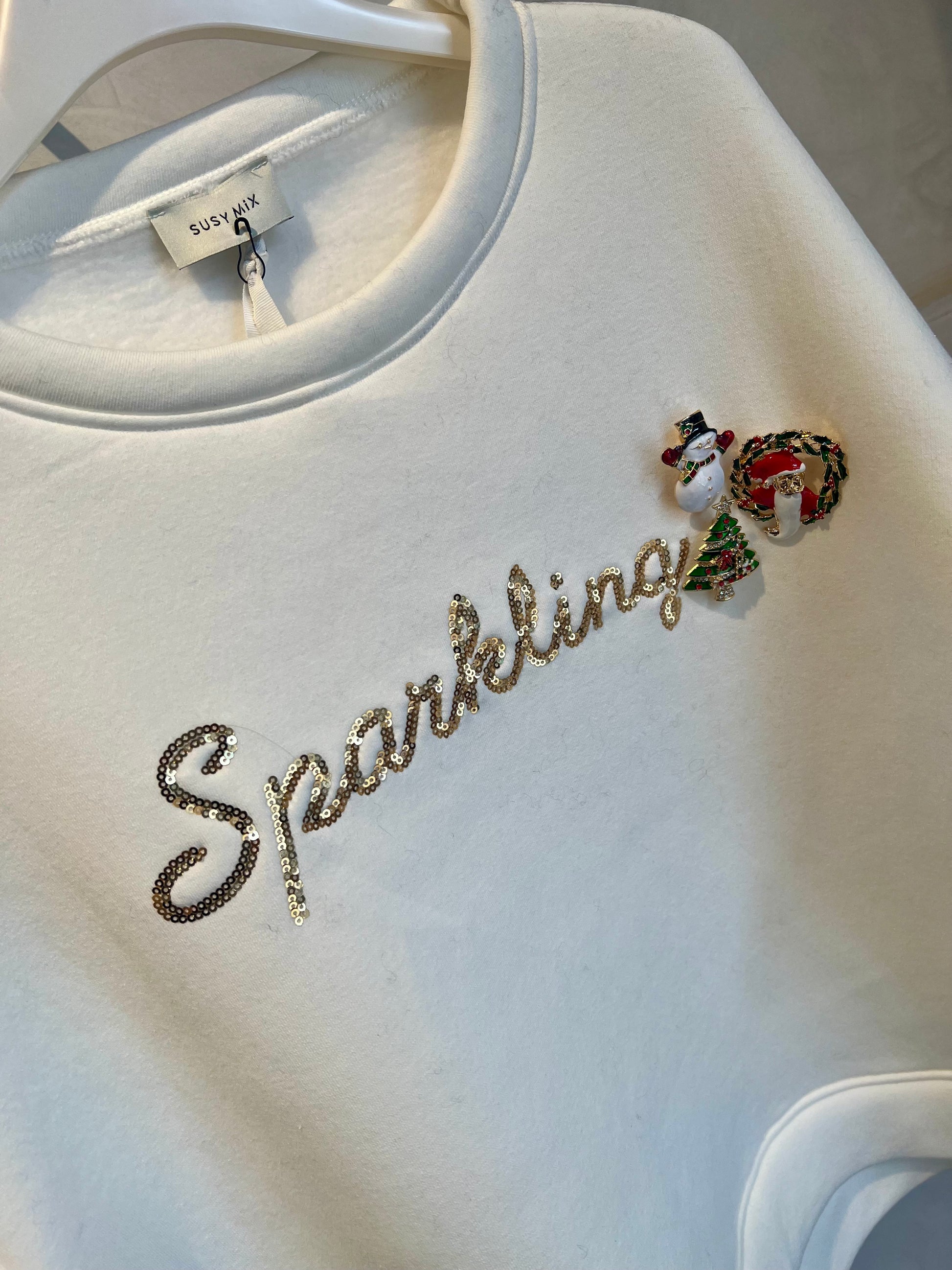 FELPA SPARKLING CON SPILLE - SUSY MIX - MARYGIÒ