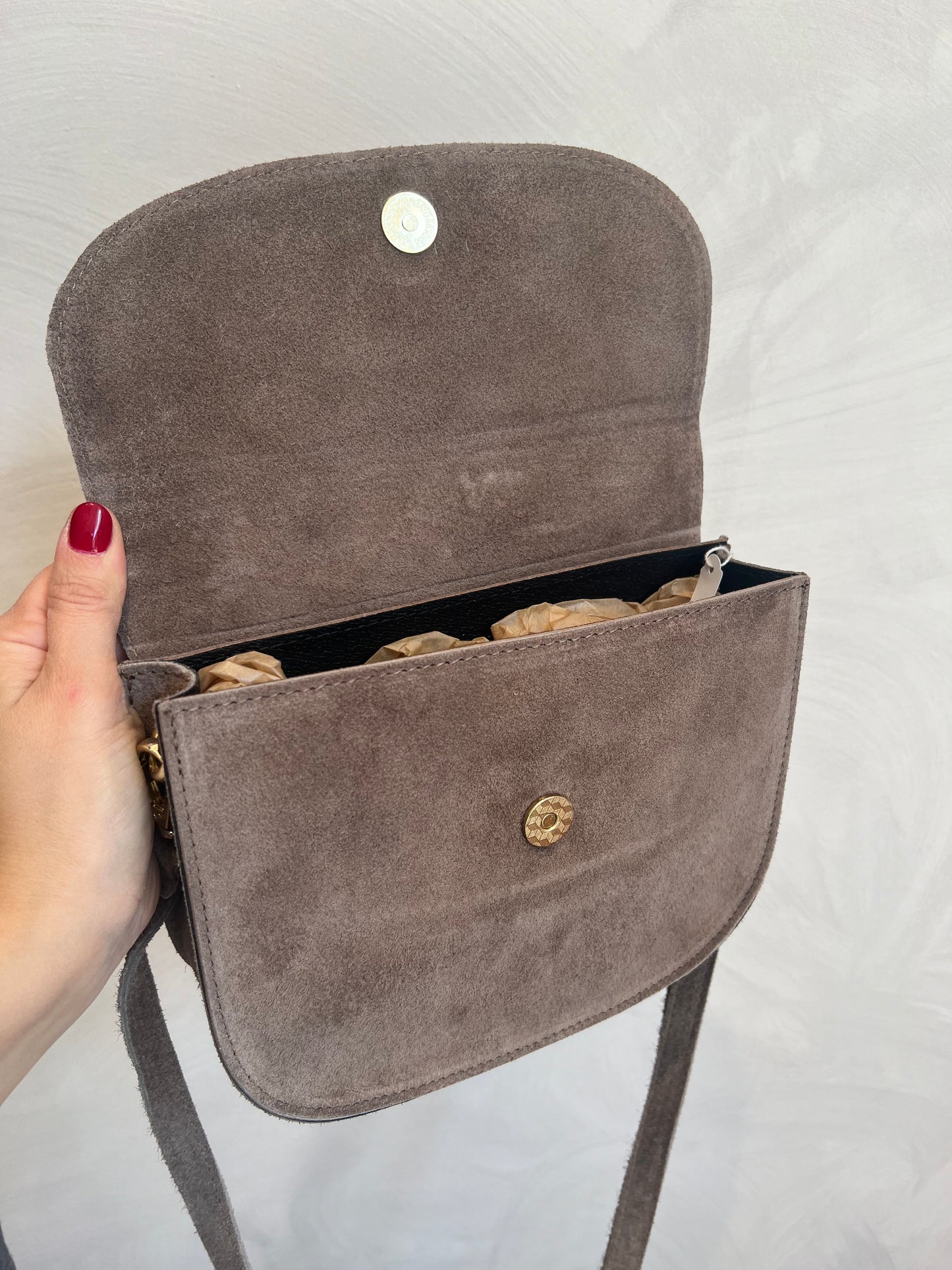 BORSA ARIEL IN SUEDE TORTORA - MARYGIÒ
