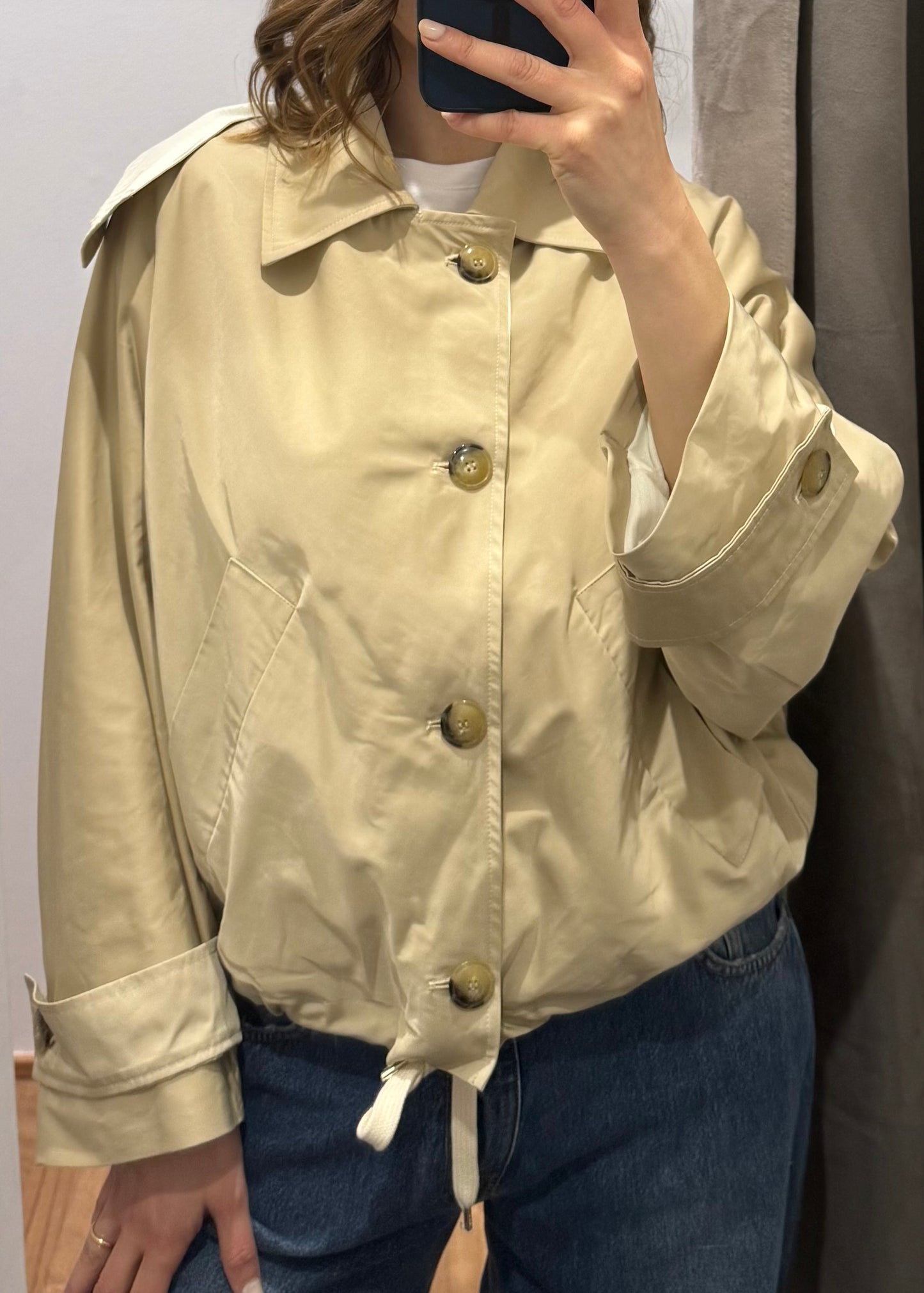 TRENCH BOMBER BEIGE - TENSIONE IN - MARYGIÒ
