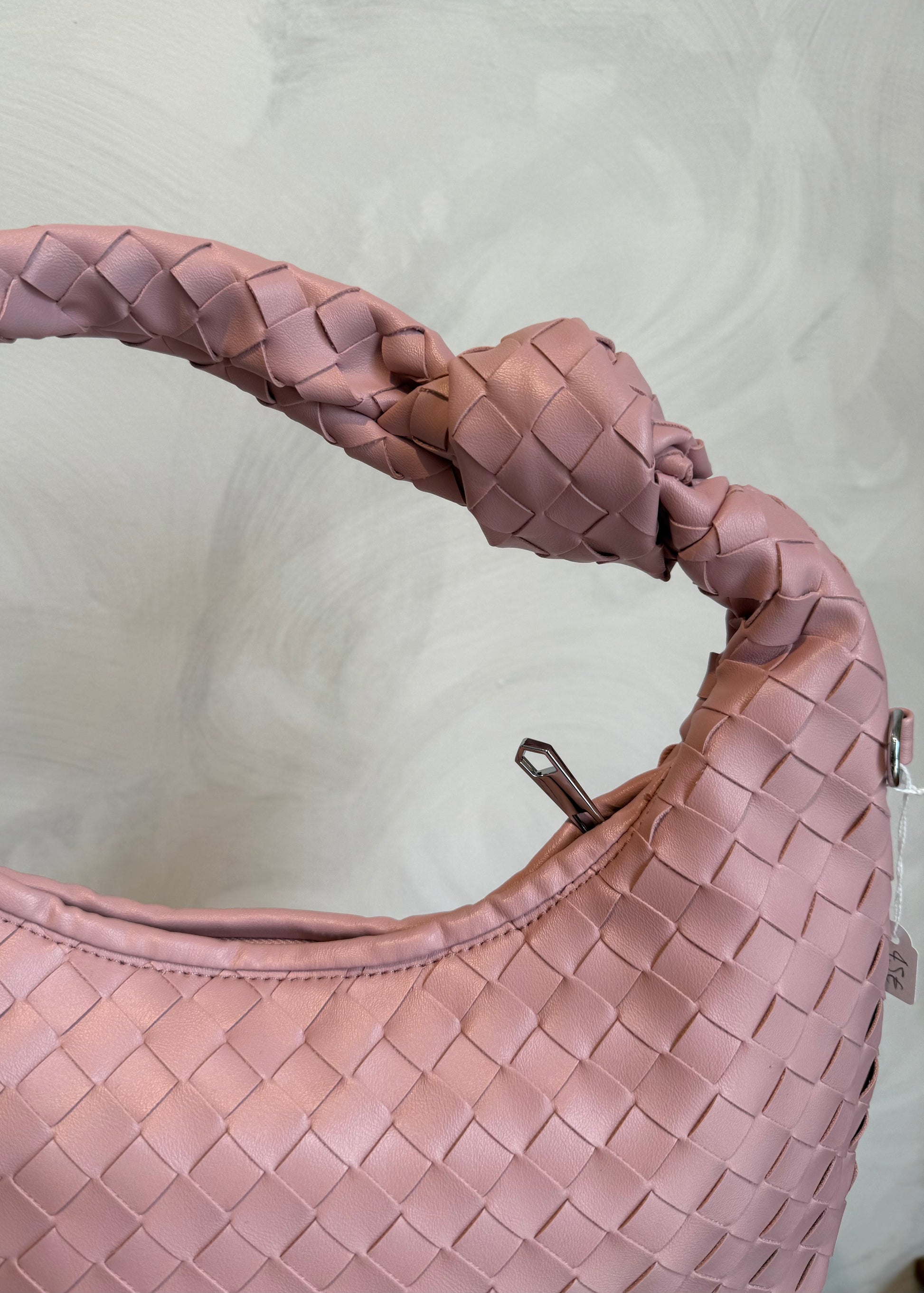 BORSA MEDIA INTRECCIATA NODO ROSA - MARYGIÒ