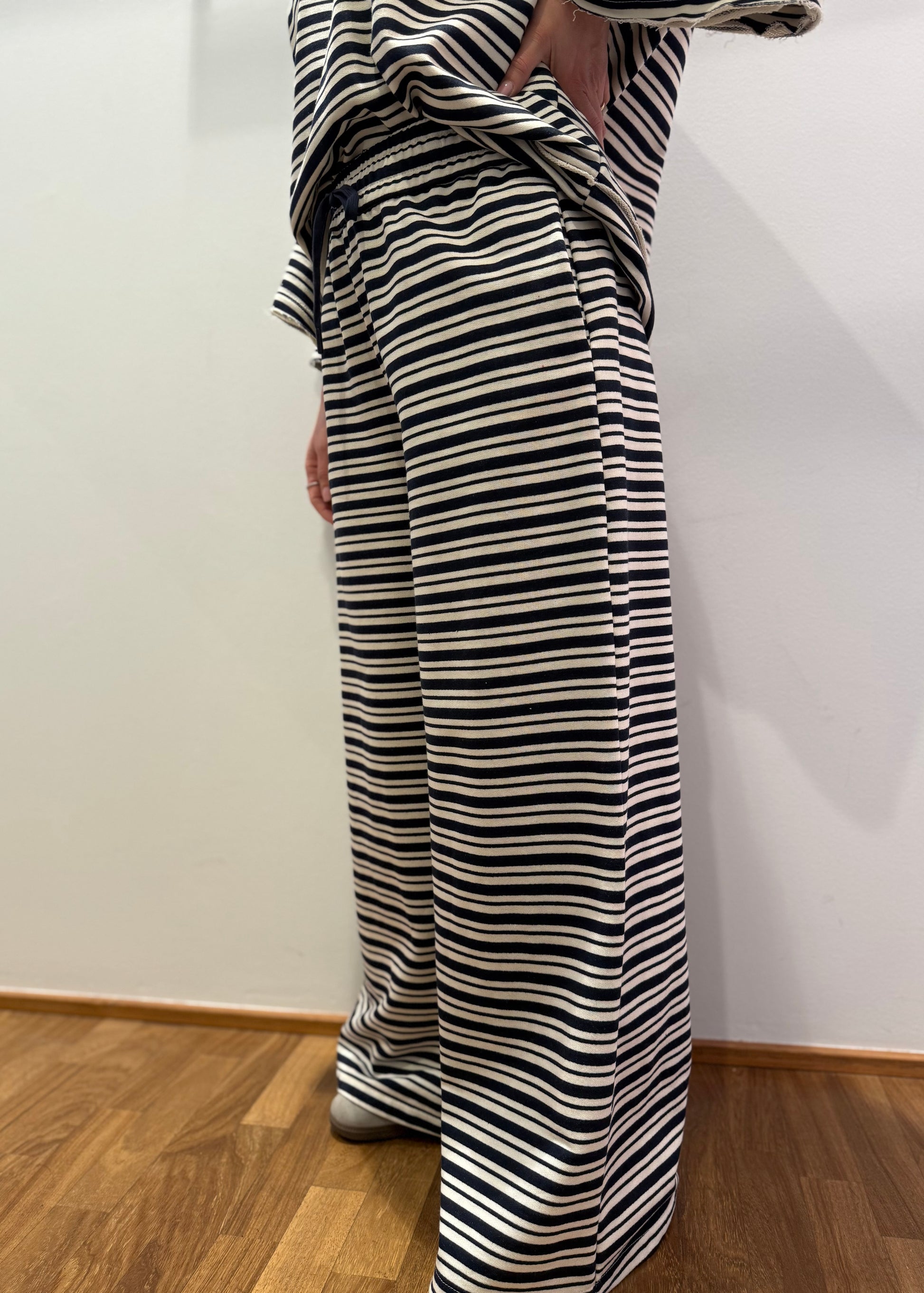 PANTALONE A RIGHE PANNA E BLU - TENSIONE IN - MARYGIÒ