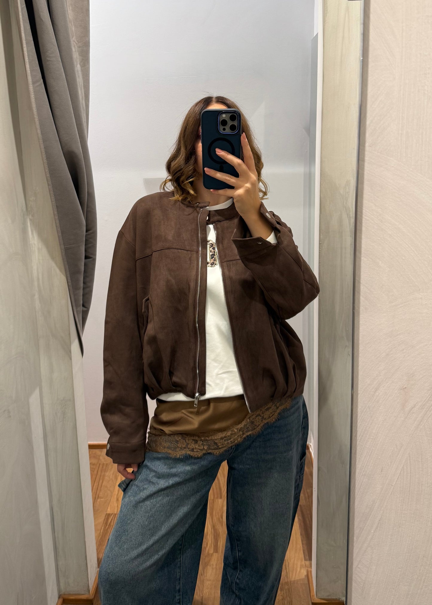 Bomber Suede Moro - MARYGIÒ