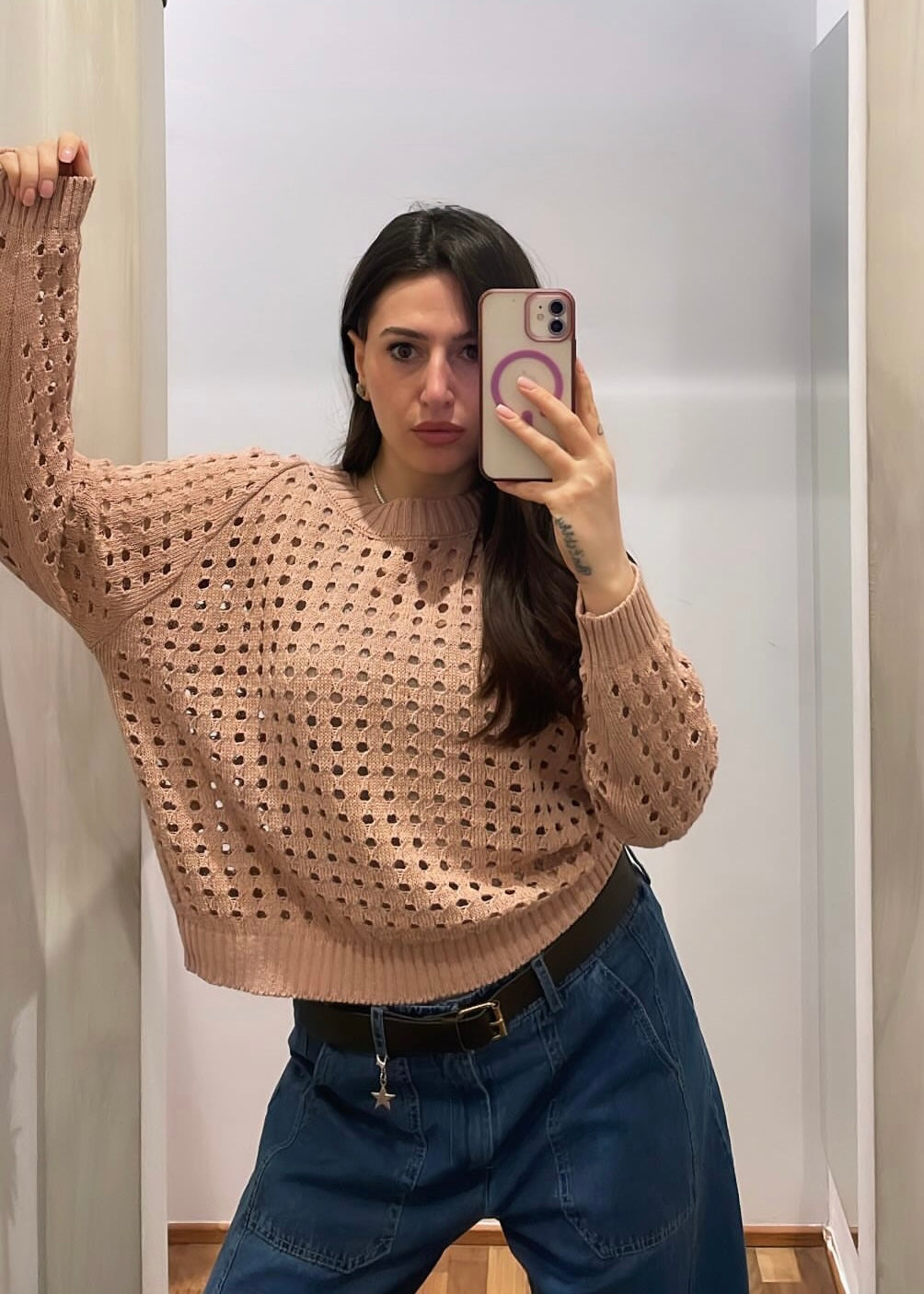 Maglia Traforata Rosa - SUSY MIX