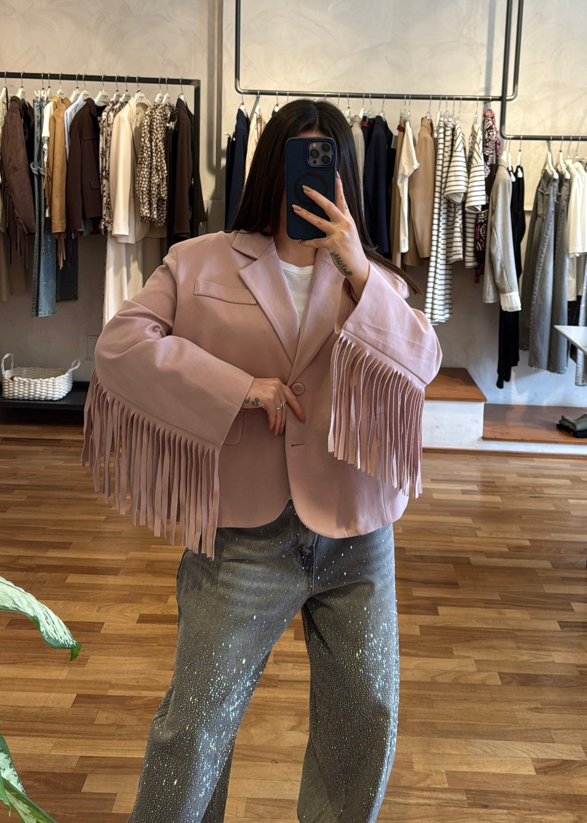 GIACCA FRANGE ROSA - SUSY MIX - MARYGIÒ