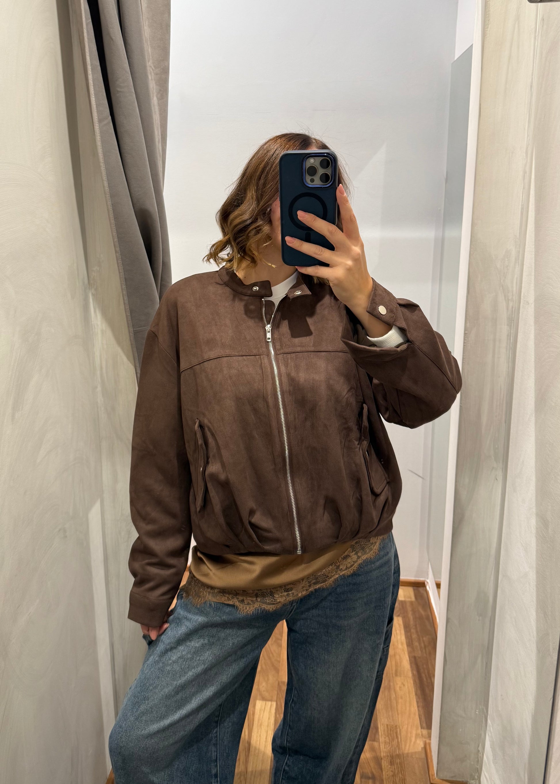 Bomber Suede Moro - MARYGIÒ
