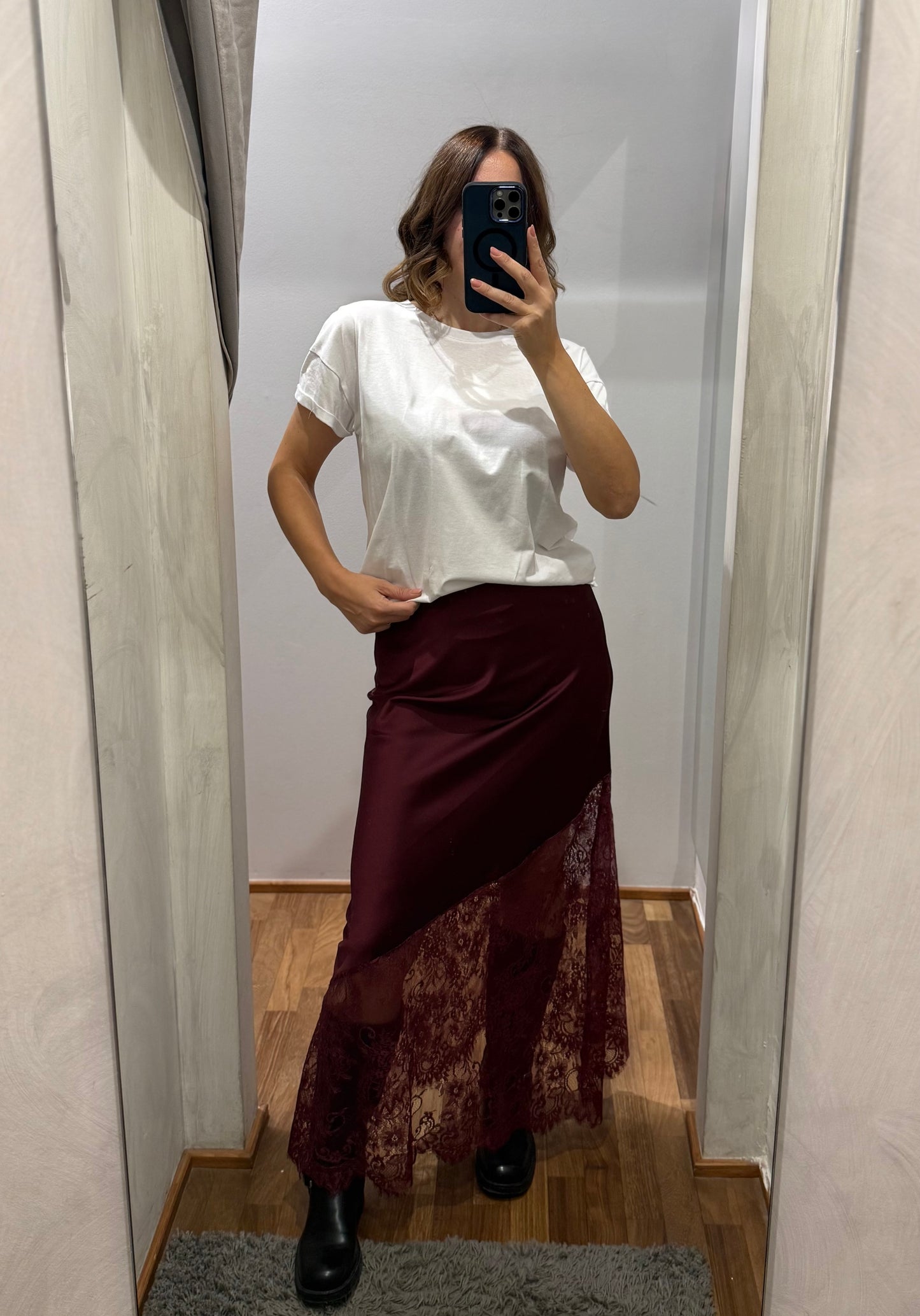 Gonna Satin Pizzo | più colori - MARYGIÒ