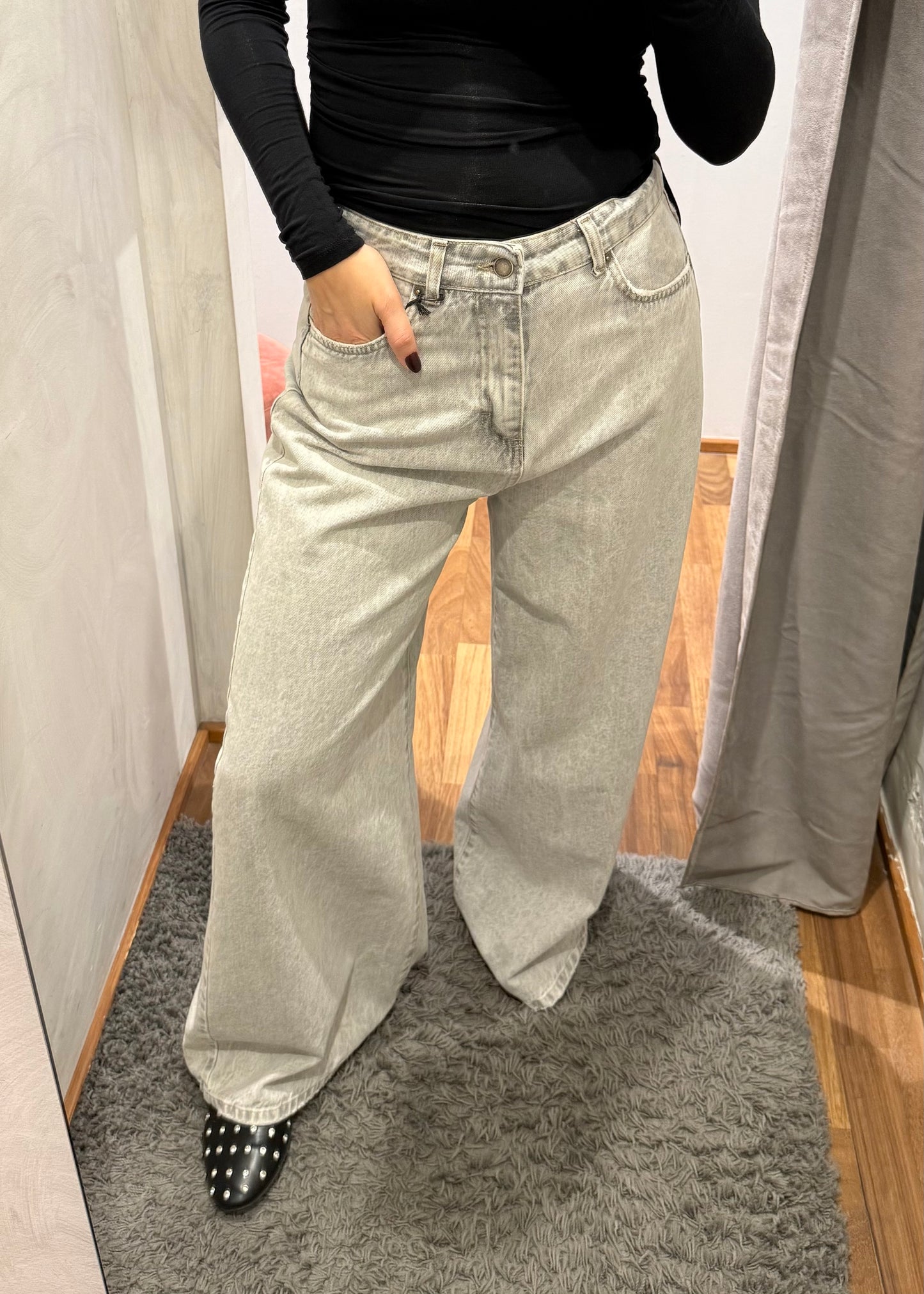 Jeans Giusy Grigio Chiaro - TENSIONE IN