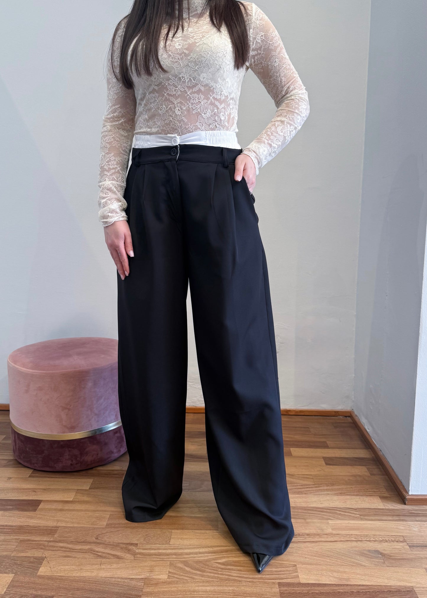 Pantalone Palazzo Boxer Nero