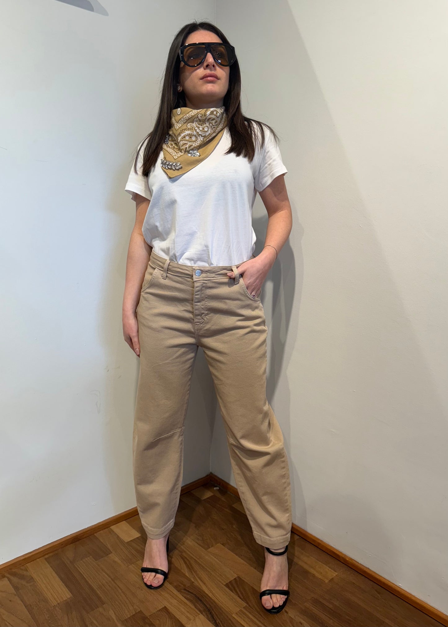 JEANS BAGGY BEIGE - SUSY MIX - MARYGIÒ