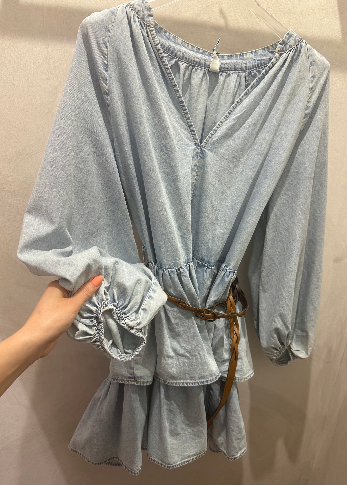 ABITO CHAMBRAY CON BALZE - TENSIONE IN - MARYGIÒ