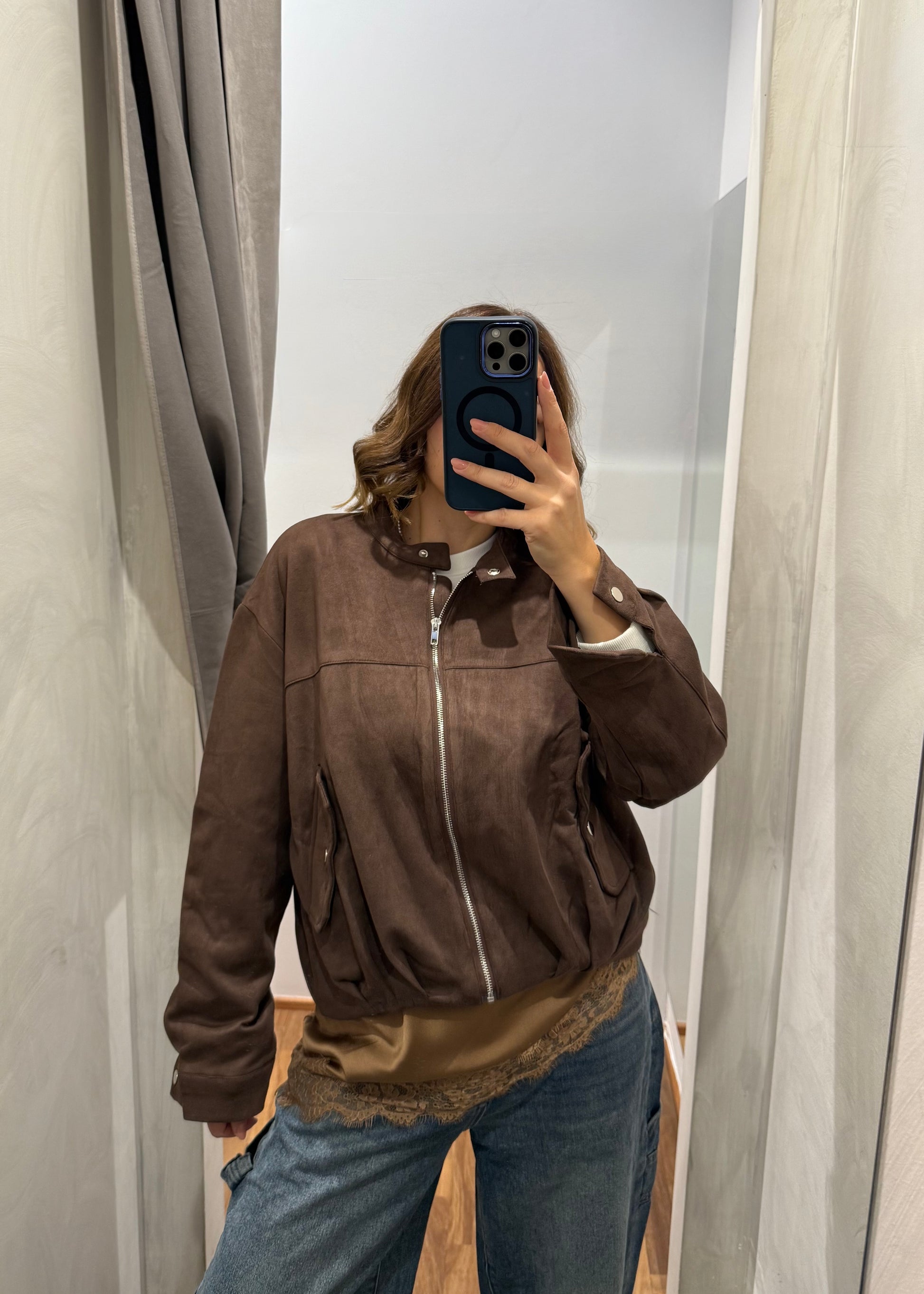 Bomber Suede Moro - MARYGIÒ