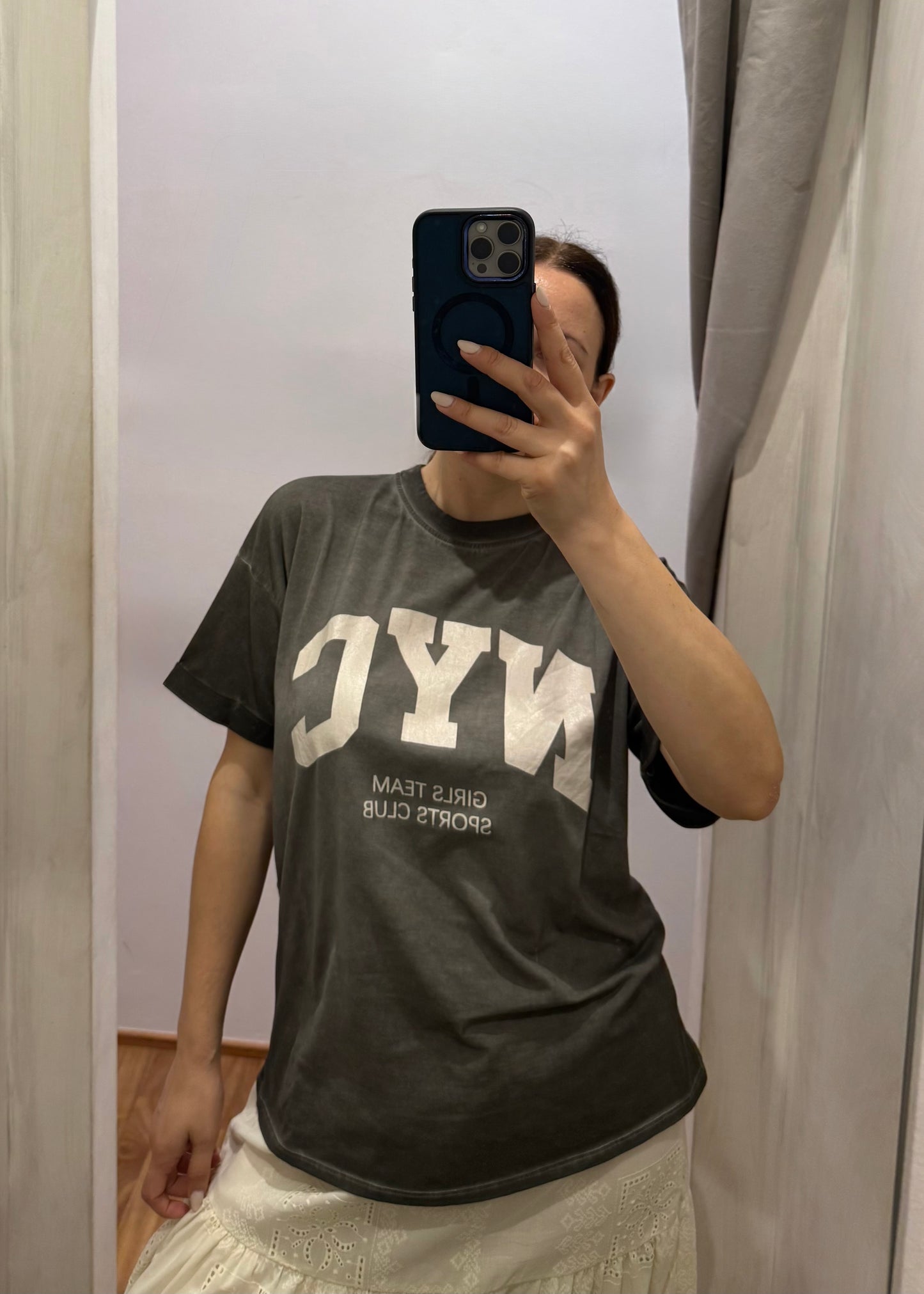 T-shirt NYC Grigio Piombo - SUSY MIX