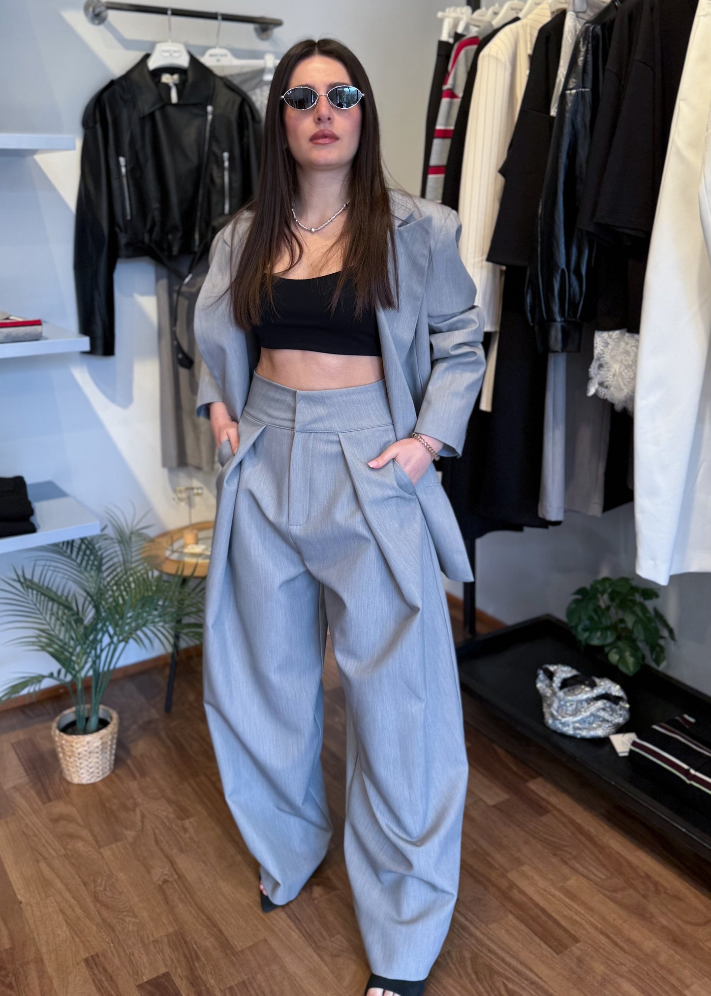 Pantalone Balloon Grigio - LUMINA - MARYGIÒ