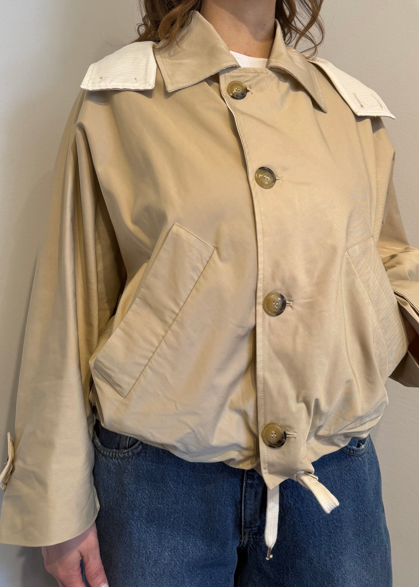 TRENCH BOMBER BEIGE - TENSIONE IN - MARYGIÒ