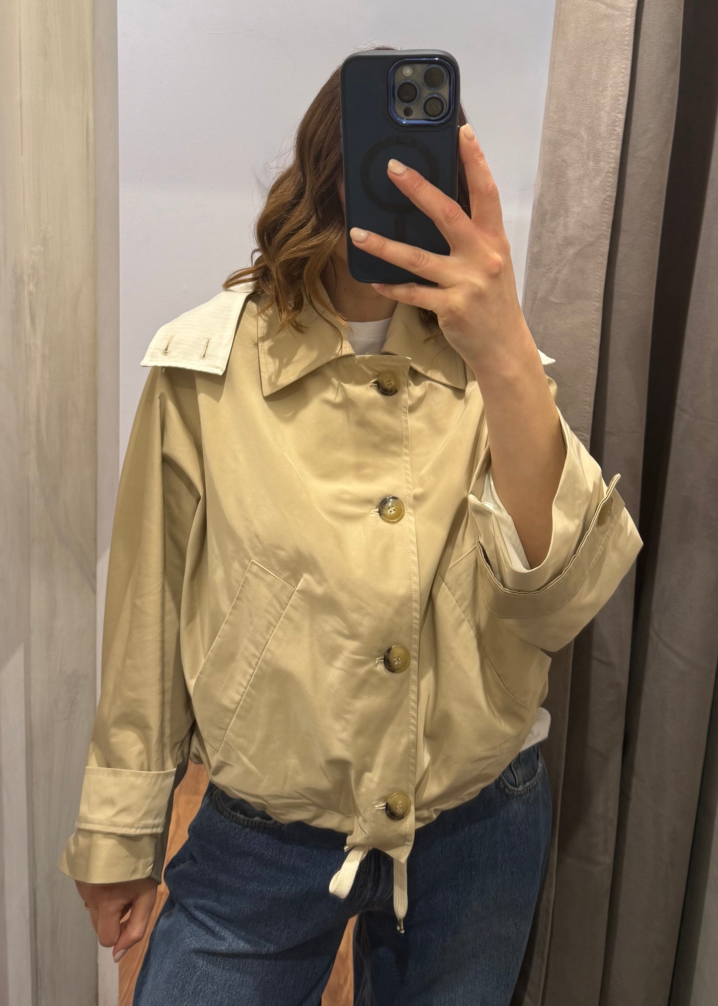 TRENCH BOMBER BEIGE - TENSIONE IN - MARYGIÒ