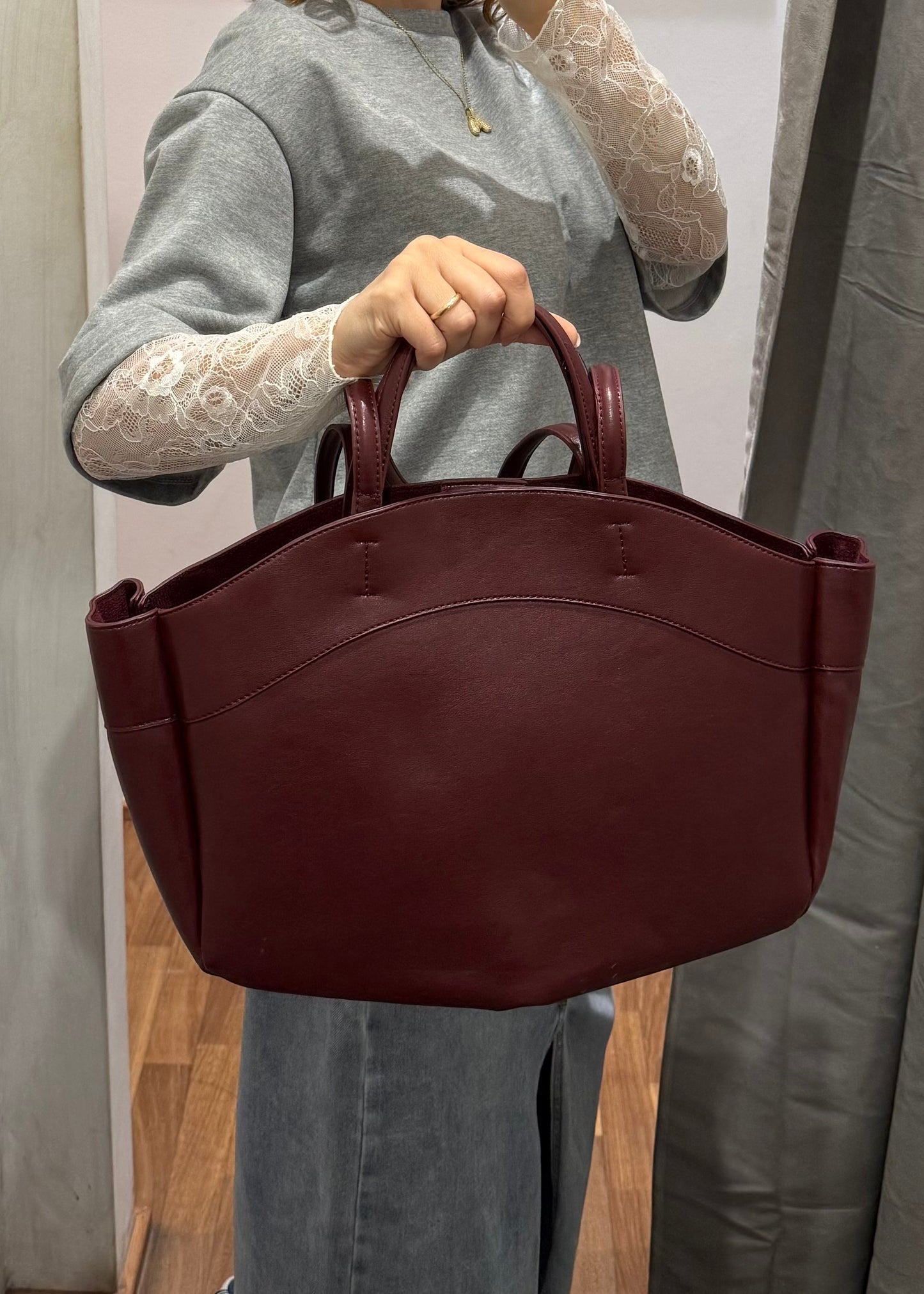 Borsa Doppio Manico Bourdeaux