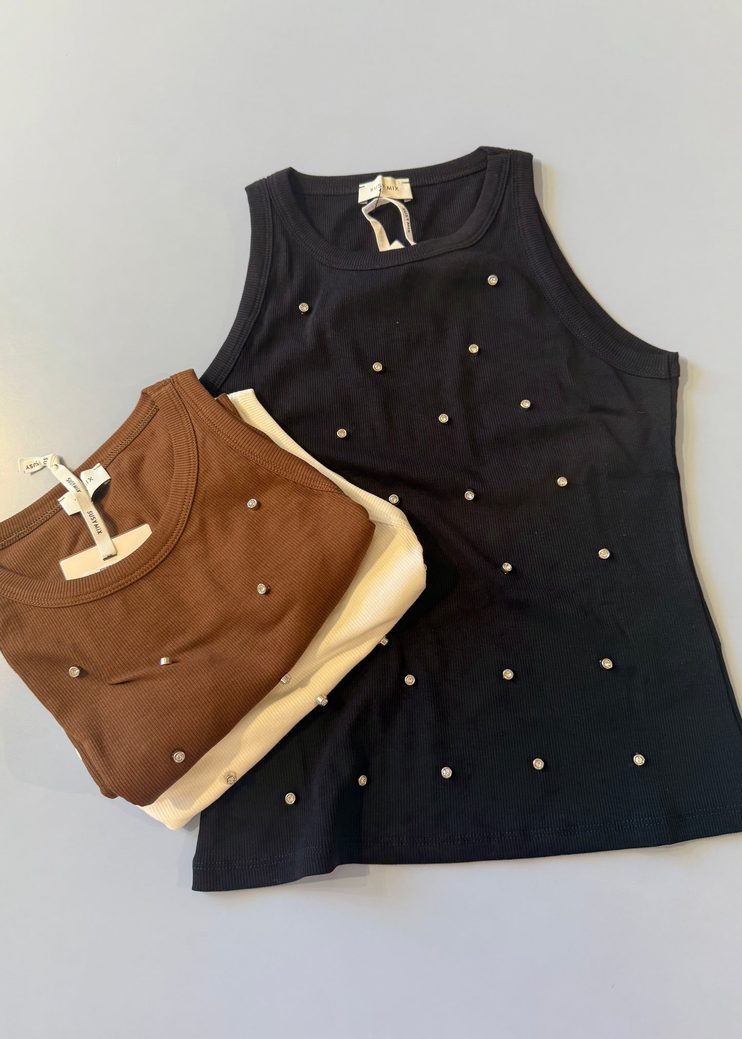 CANOTTA STRASS (più colori) - SUSY MIX - MARYGIÒ