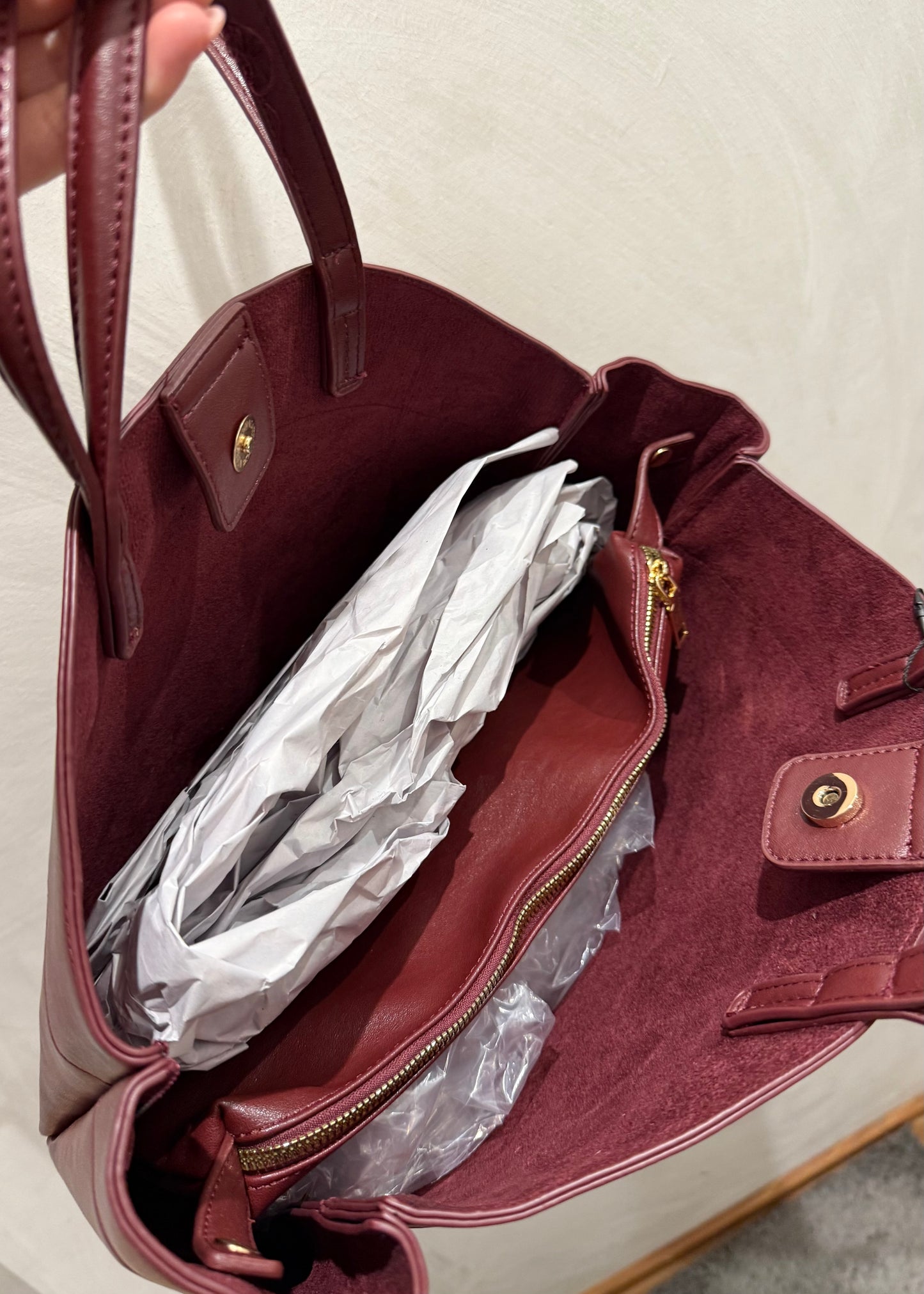Borsa Doppio Manico Bourdeaux