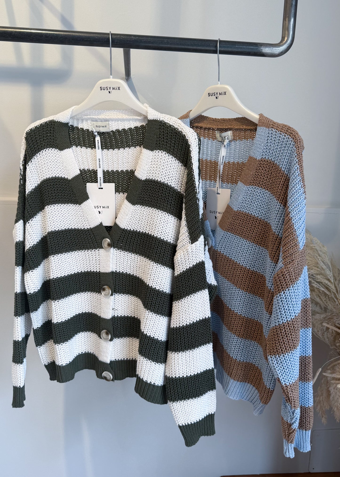 Cardigan Righe Celeste - SUSY MIX - MARYGIÒ