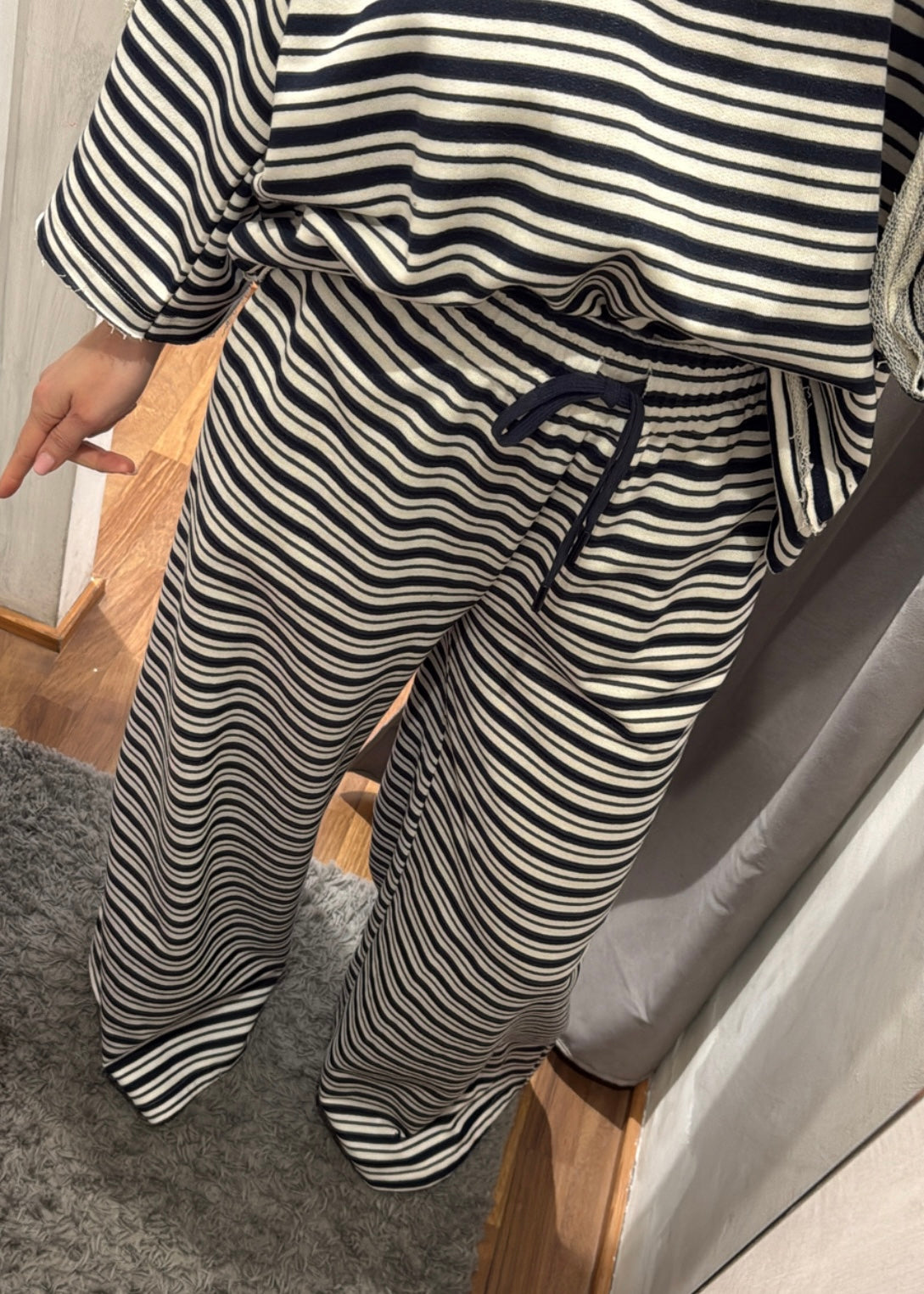 PANTALONE A RIGHE PANNA E BLU - TENSIONE IN - MARYGIÒ