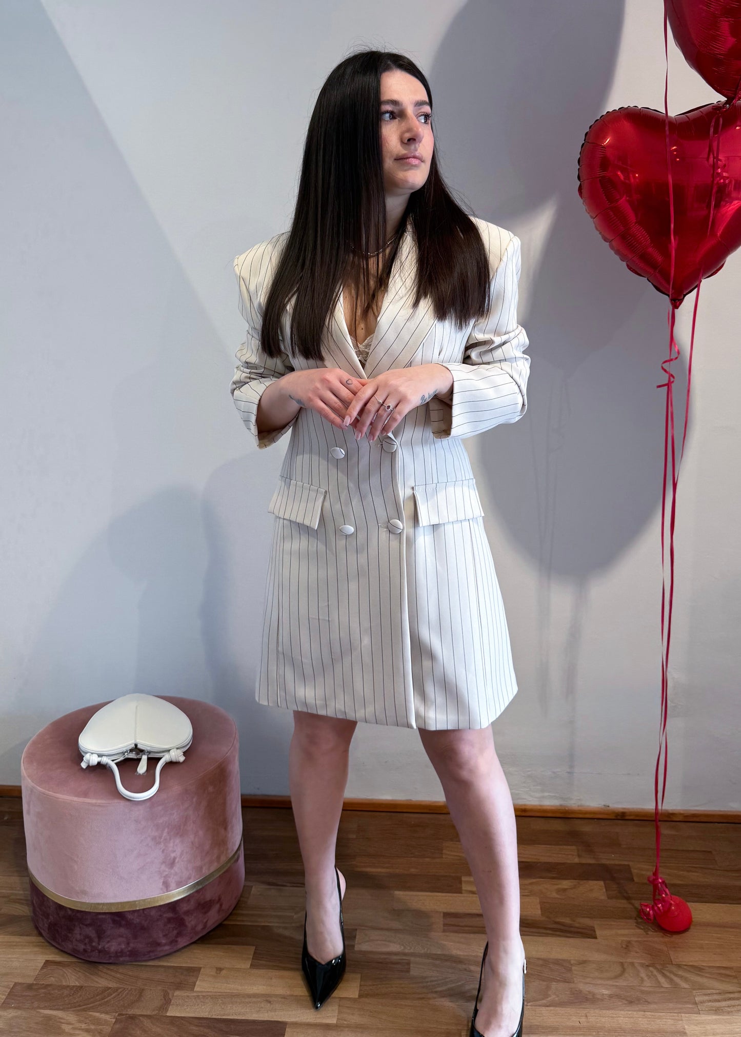 Abito Blazer Gessato Burro - MARYGIÒ