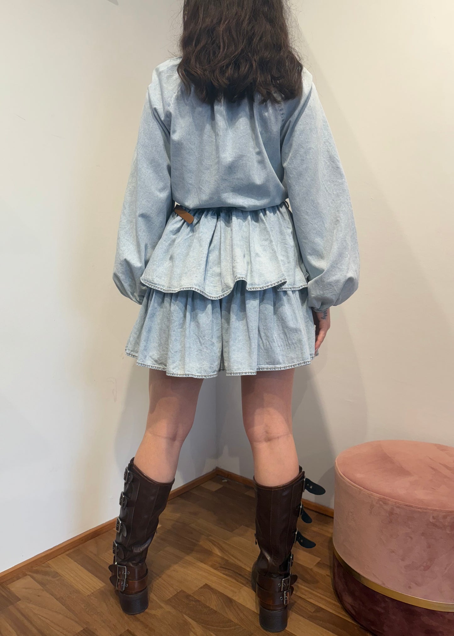 ABITO CHAMBRAY CON BALZE - TENSIONE IN - MARYGIÒ