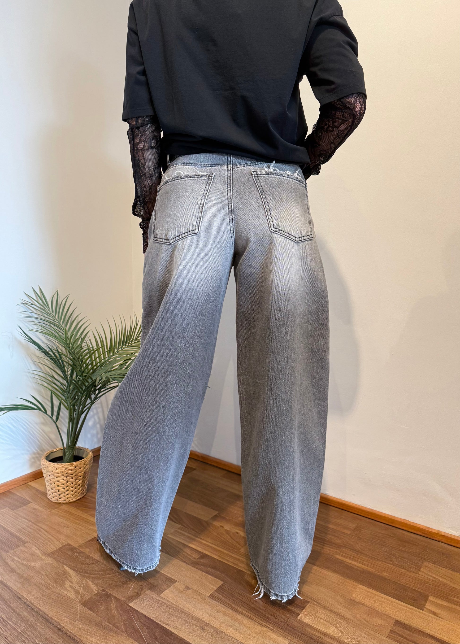 JEANS DRITTO GRIGIO - SUSY MIX - MARYGIÒ