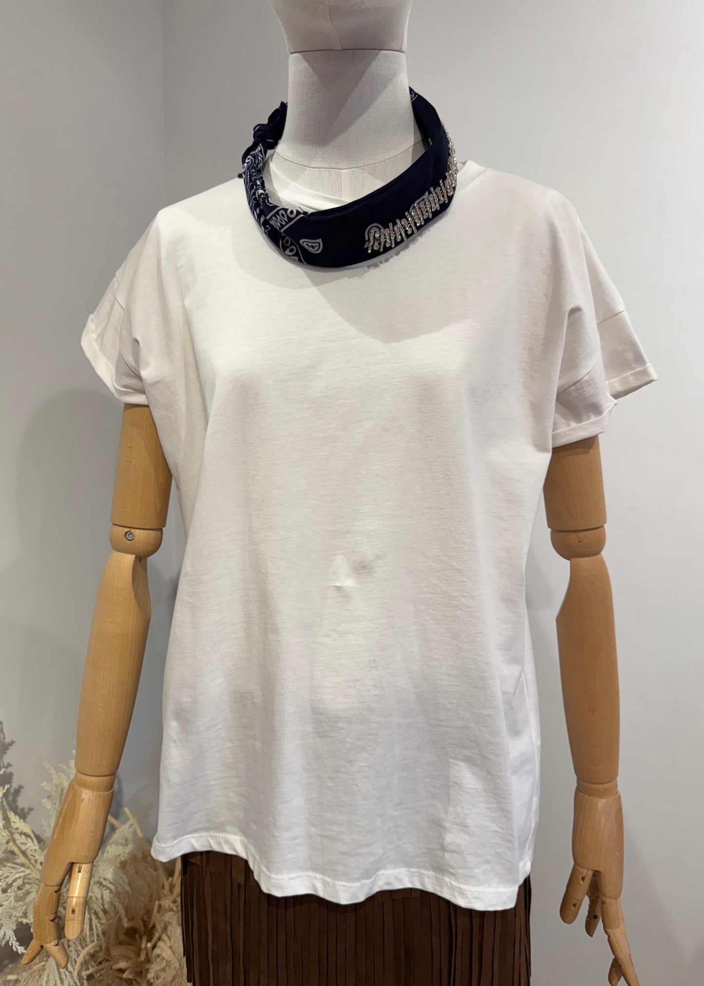 T-SHIRT FOULARD BANDANA E PIETRE - TENSIONE IN - MARYGIÒ