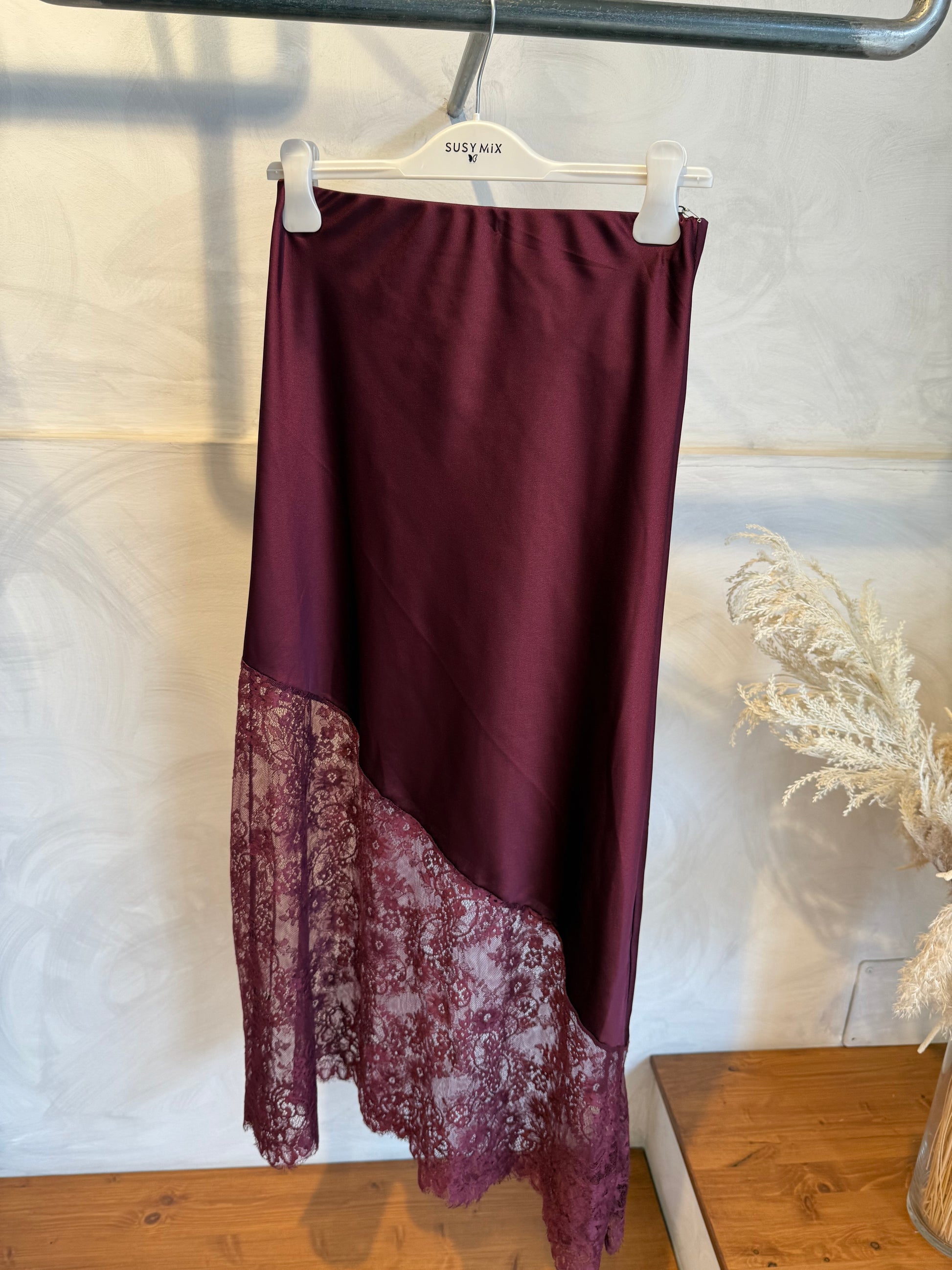 Gonna Satin Pizzo | più colori - MARYGIÒ