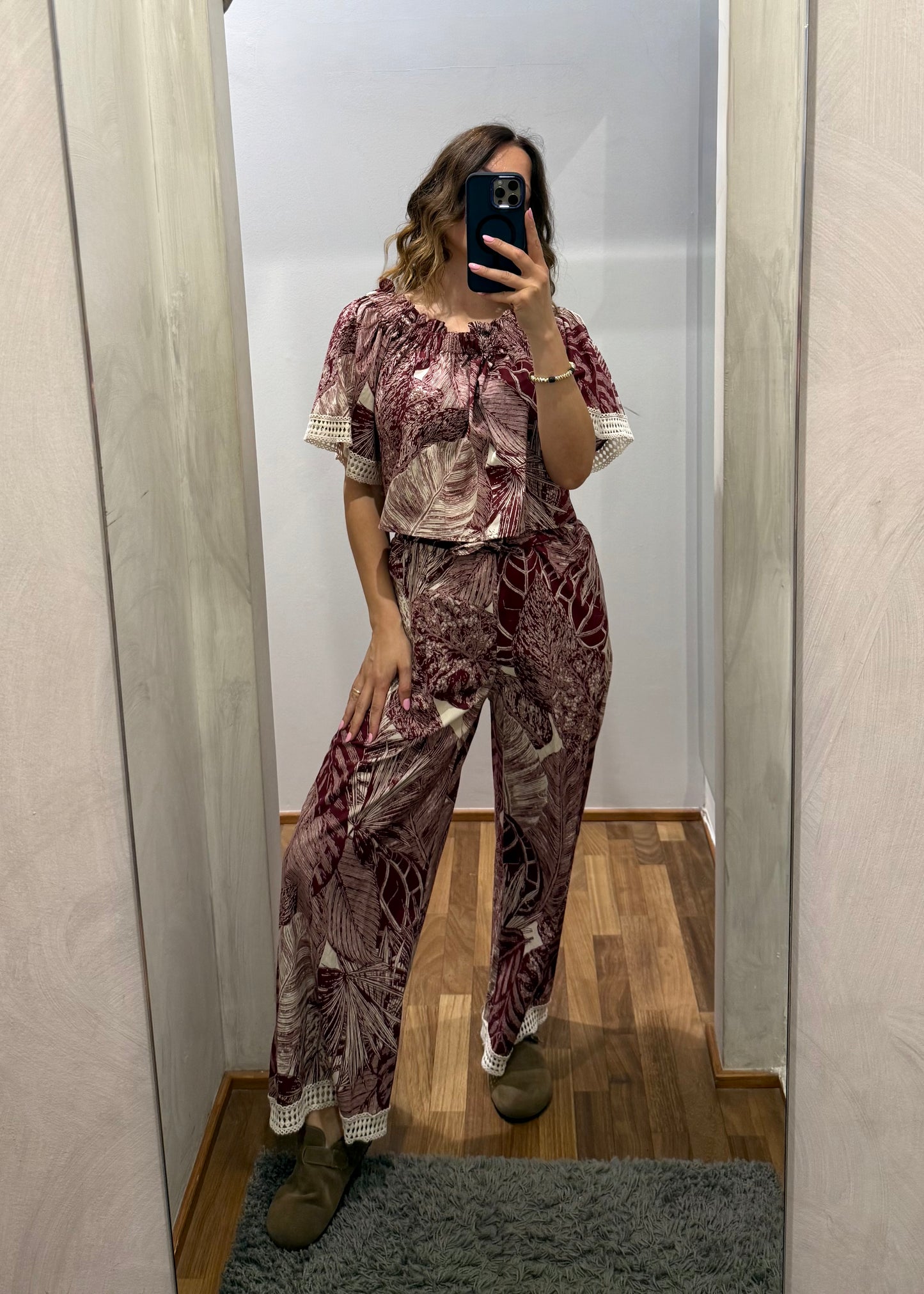 COMPLETO TOP E PANTALONE FANTASIA BATIK - SUSY MIX - MARYGIÒ