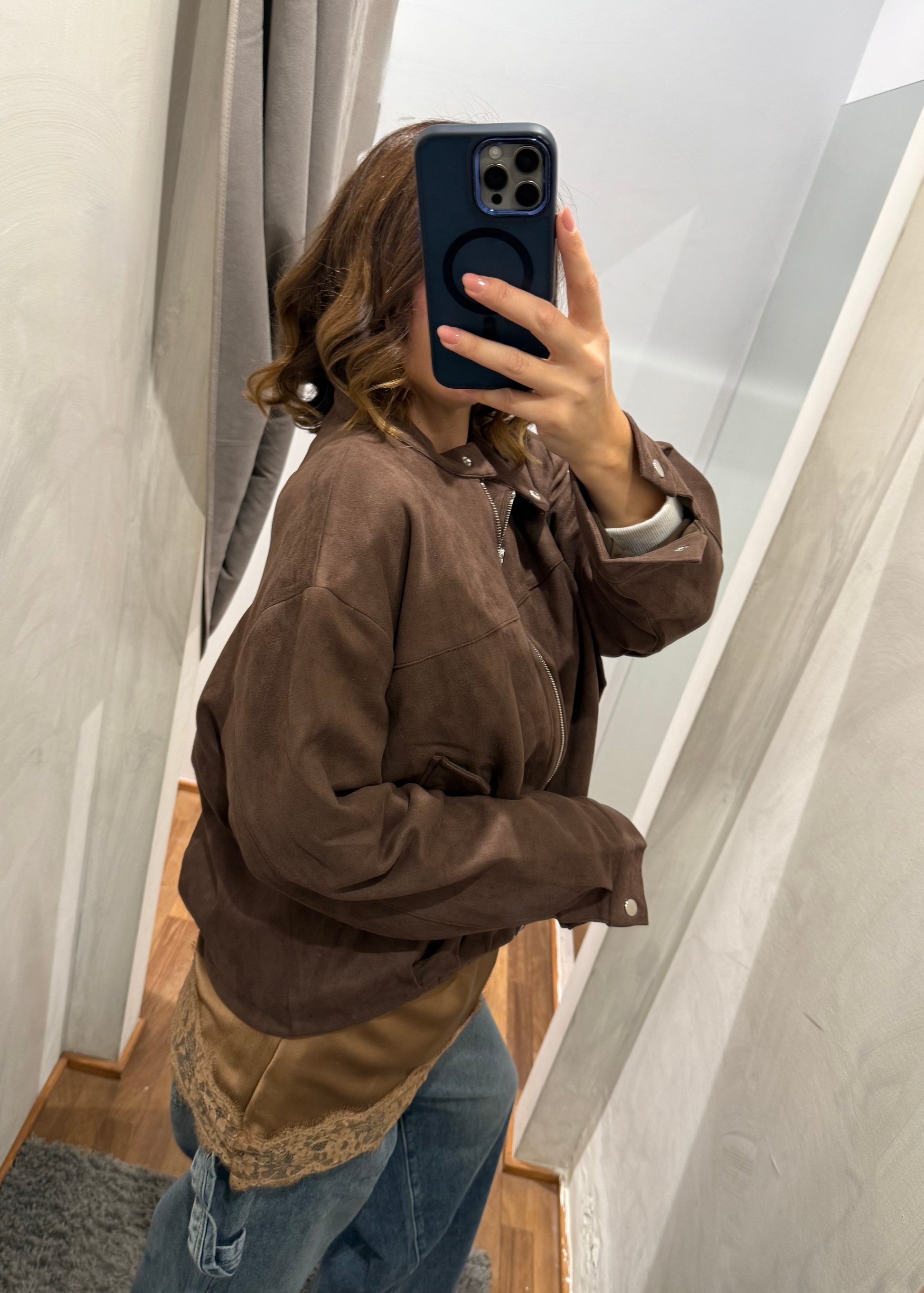 Bomber Suede Moro - MARYGIÒ