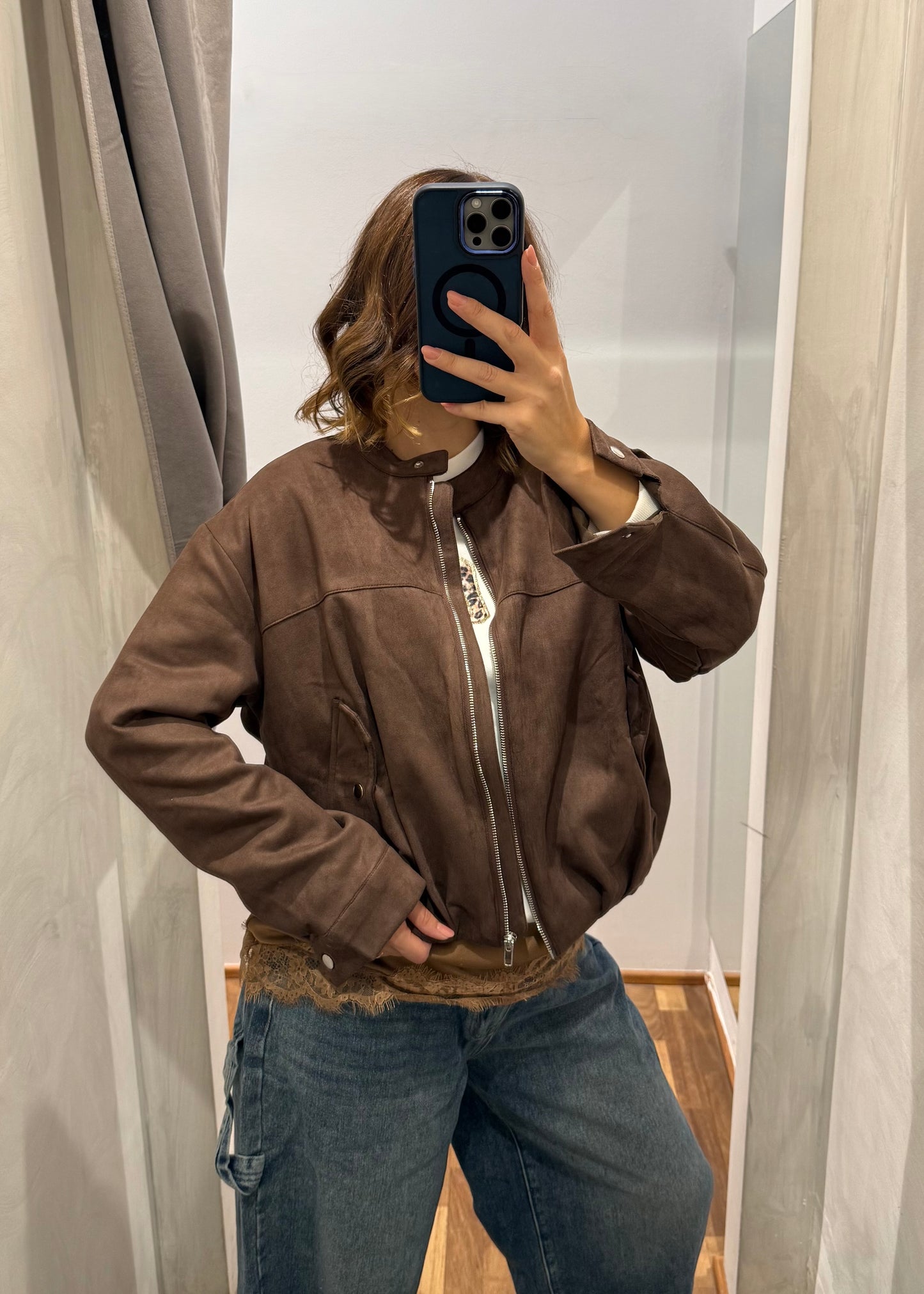 Bomber Suede Moro - MARYGIÒ