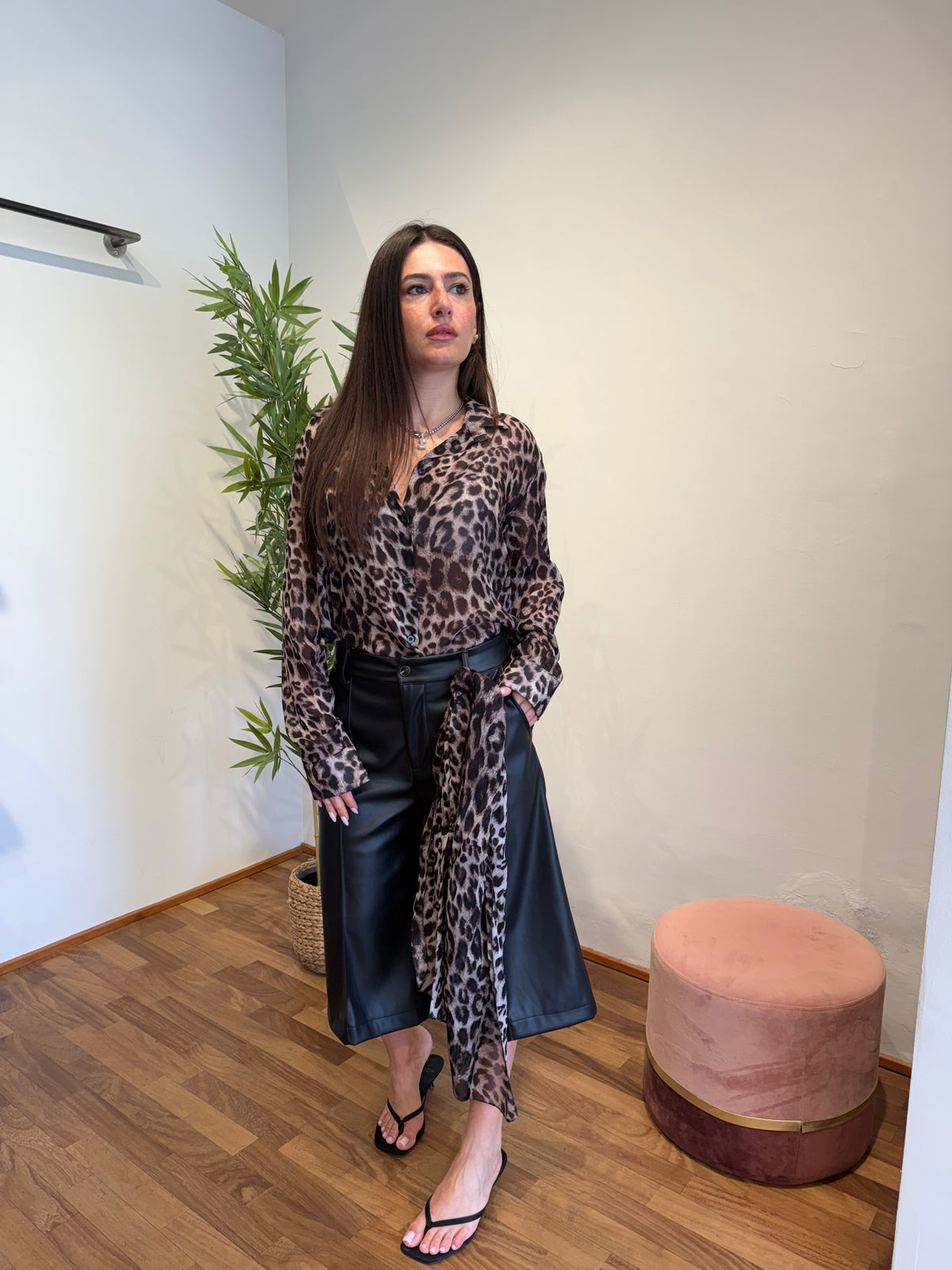 Camicia animalier Nera - Susy Mix