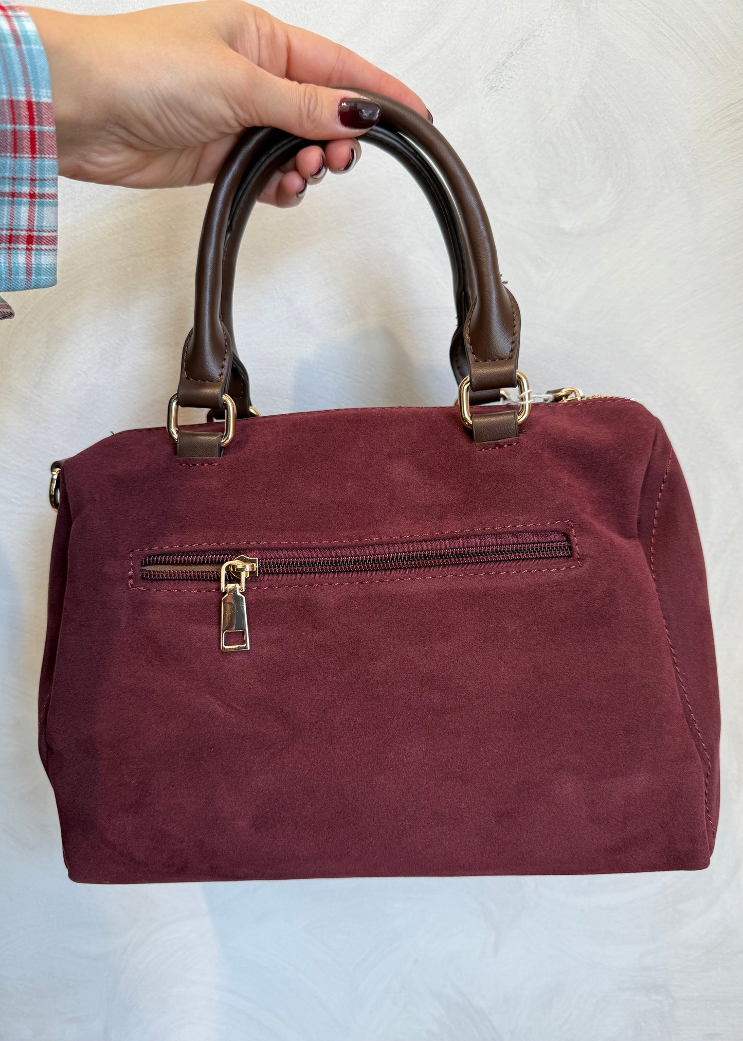 Borsa Bauletto Suede Bourdeaux - MARYGIÒ