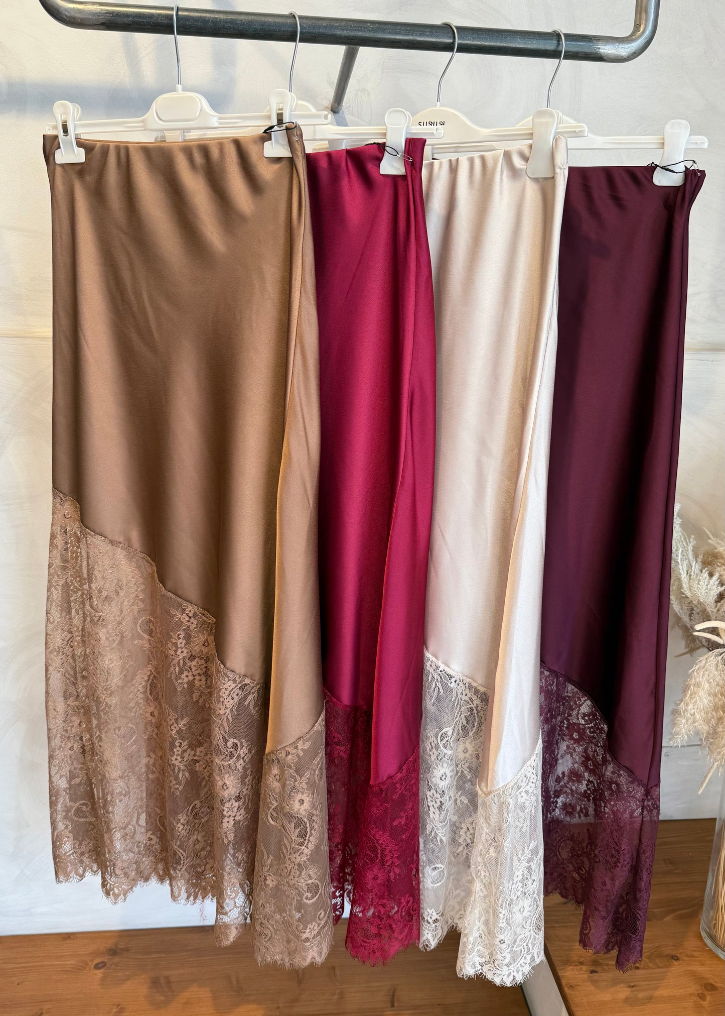 Gonna Satin Pizzo | più colori - MARYGIÒ