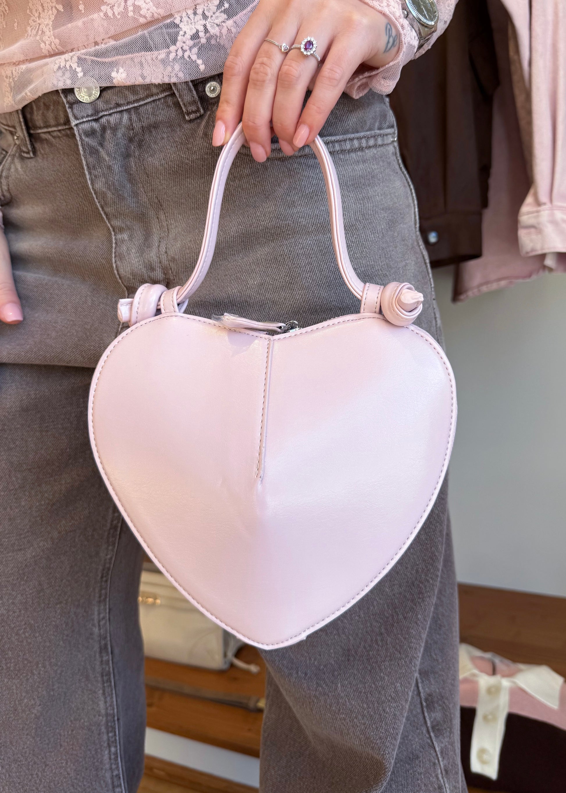 Borsa Cuore Ecopelle Rosa - MARYGIÒ