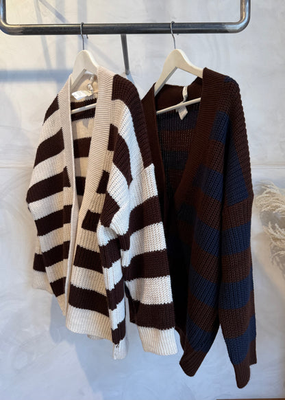 Cardigan Over Righe | più colori - SUSY MIX