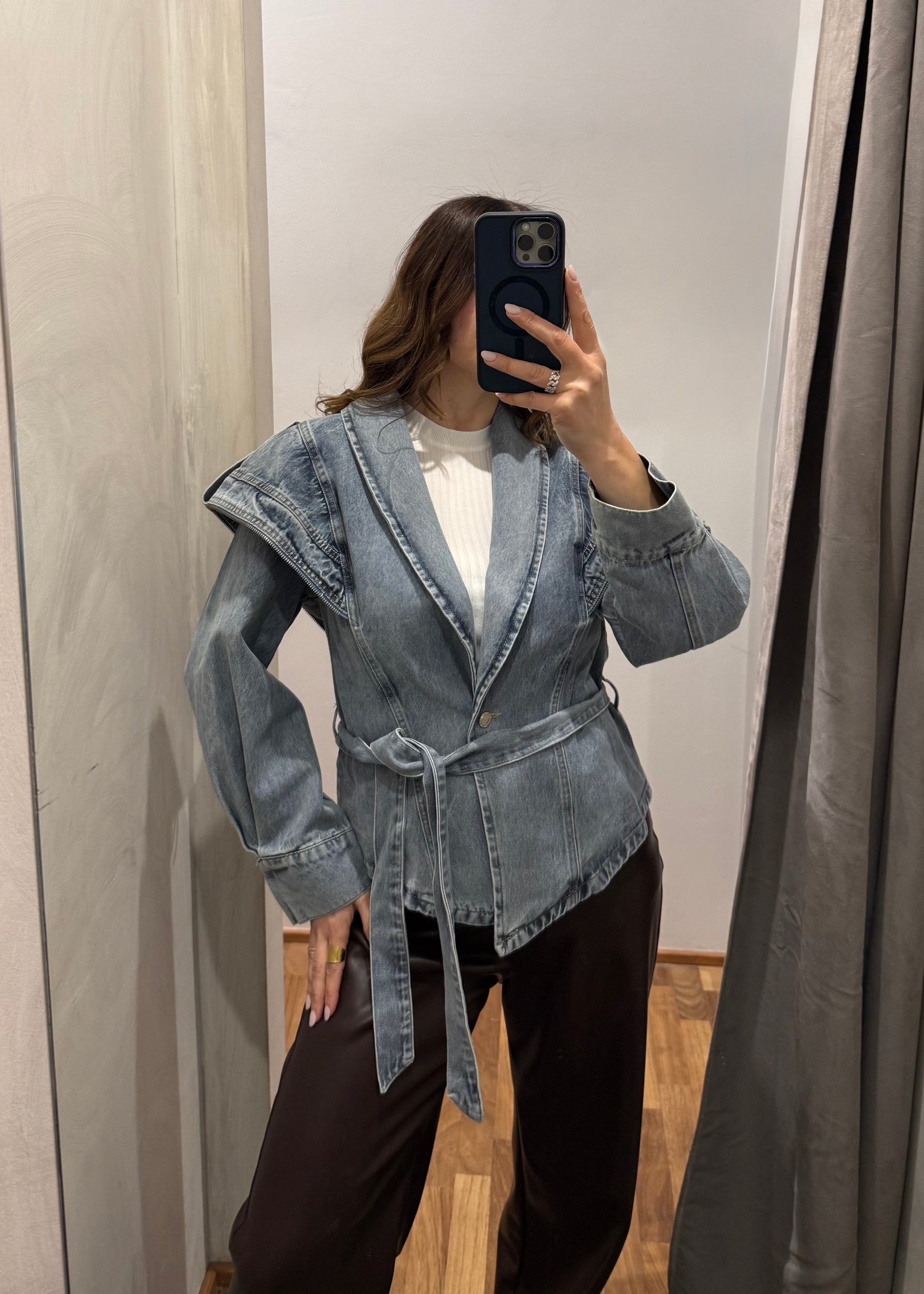 Giacca Denim con Cintura - SUSY MIX - MARYGIÒ