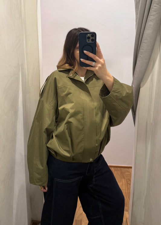 Trench Maniche Pipistrello Verde Militare - SUSY MIX - MARYGIÒ