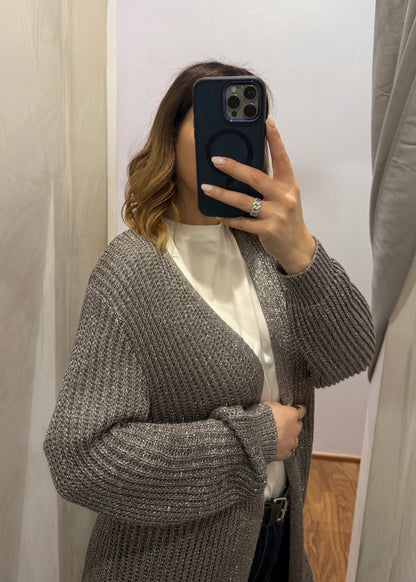 Cardigan Lurex Fango - SUSY MIX - MARYGIÒ