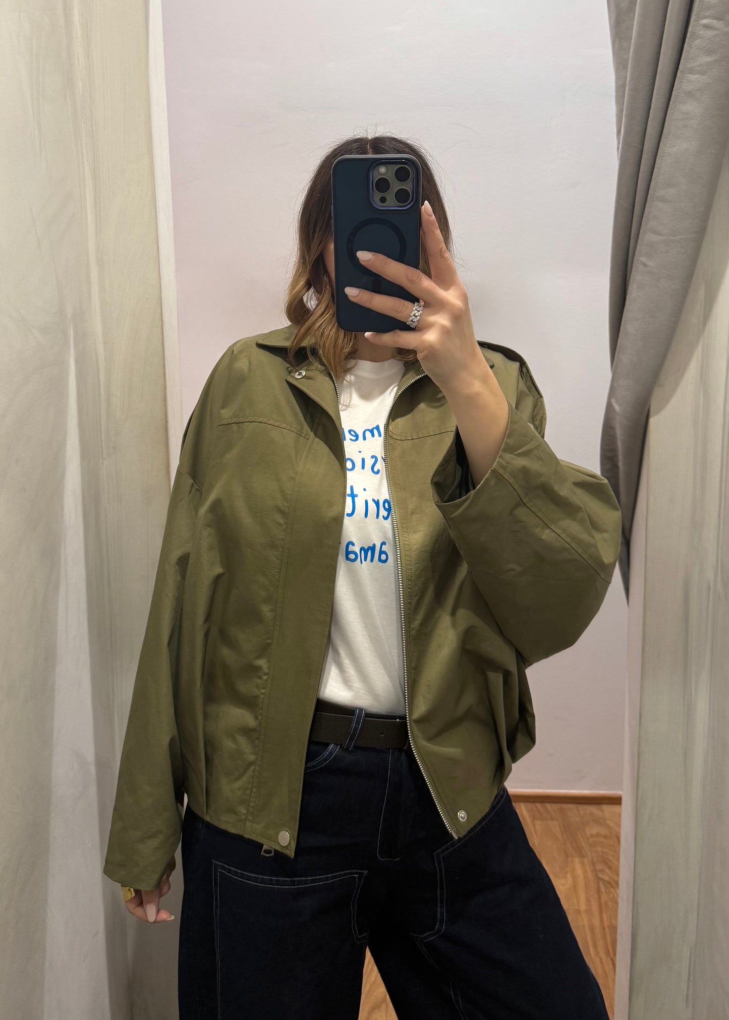 Trench Maniche Pipistrello Verde Militare - SUSY MIX - MARYGIÒ