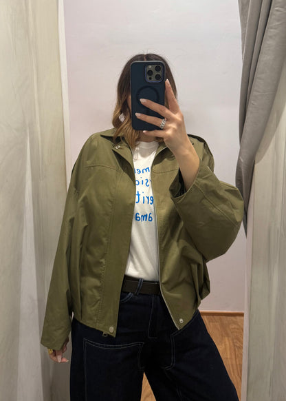 Trench Maniche Pipistrello Verde Militare - SUSY MIX - MARYGIÒ